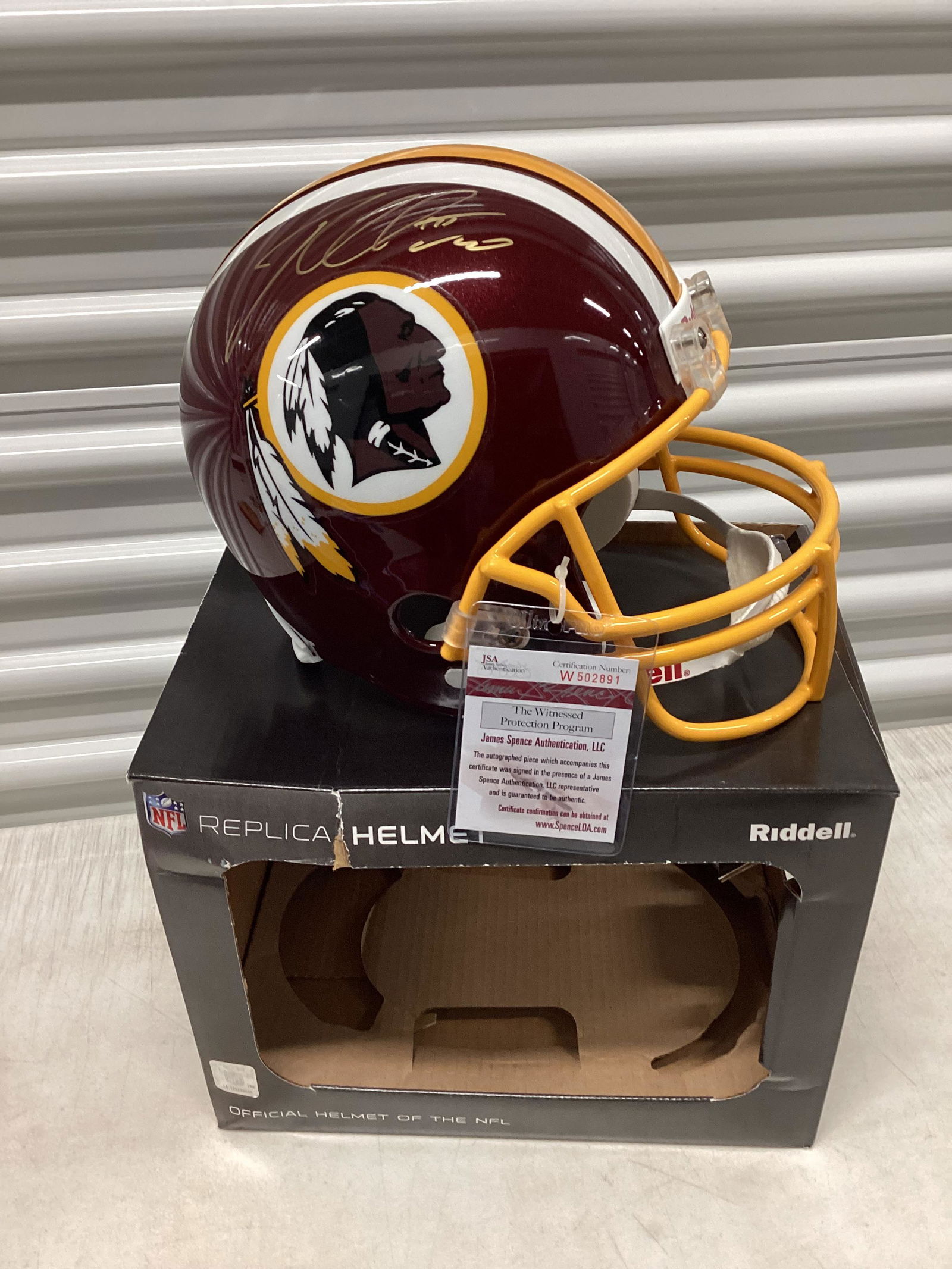 Signed RGIII Washington Redskins NFL Helmet (1 of 2)