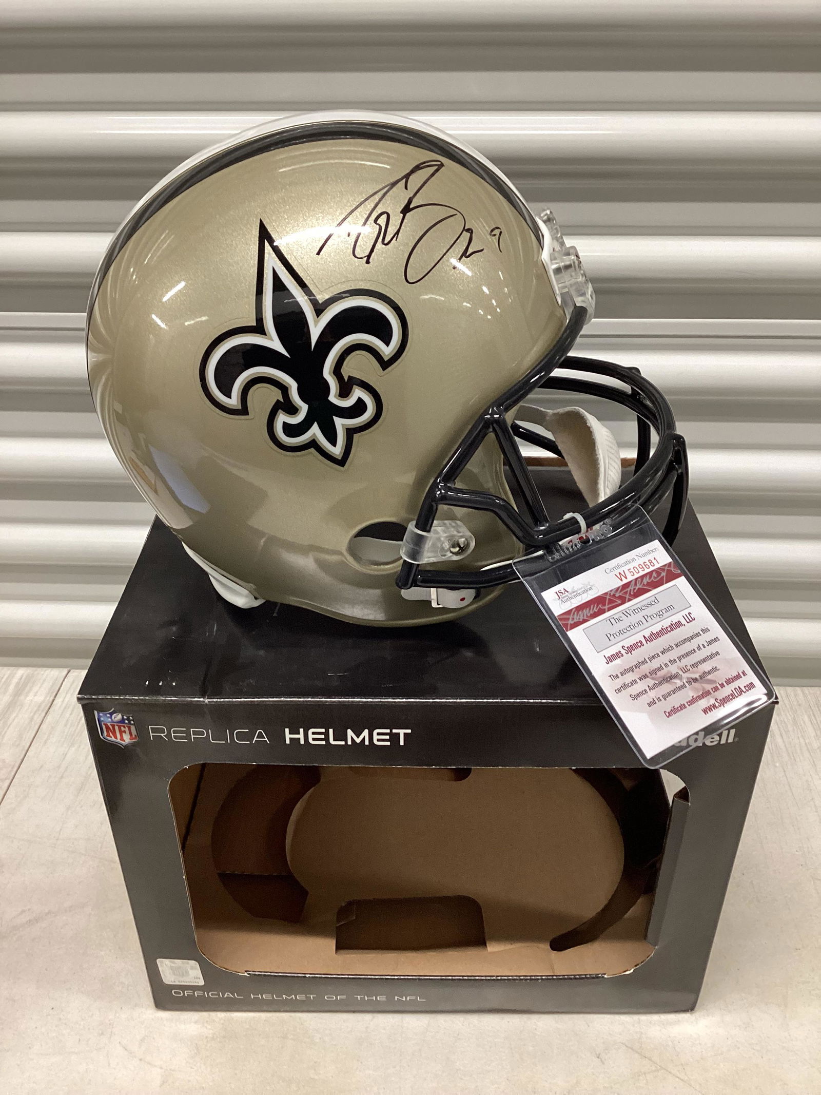 Signed Drew Brees New Orleans Saints NFL Helmet (1 of 2)