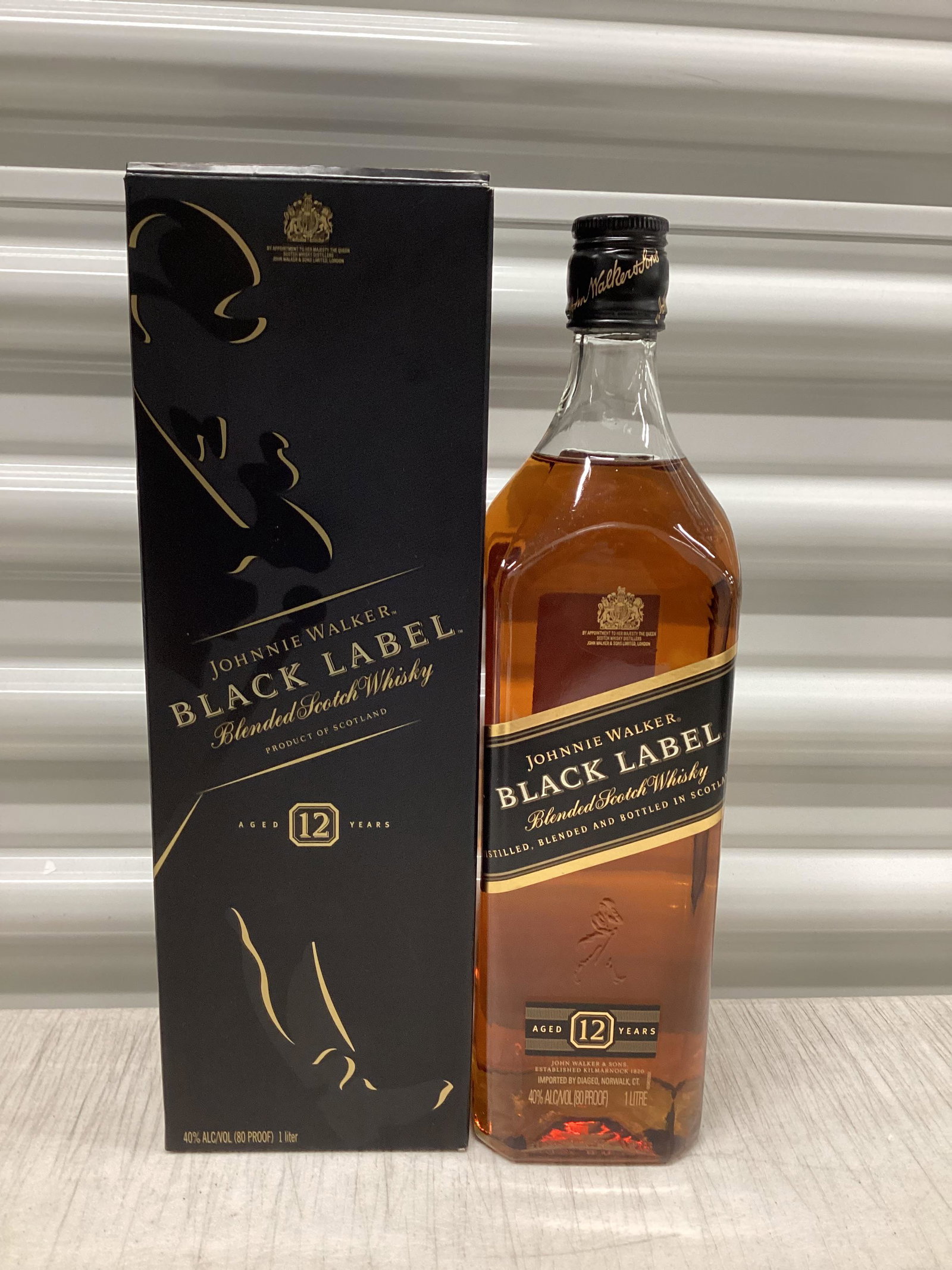 Sealed 1L Johnnie Walker Black 12 Year (1 of 1)