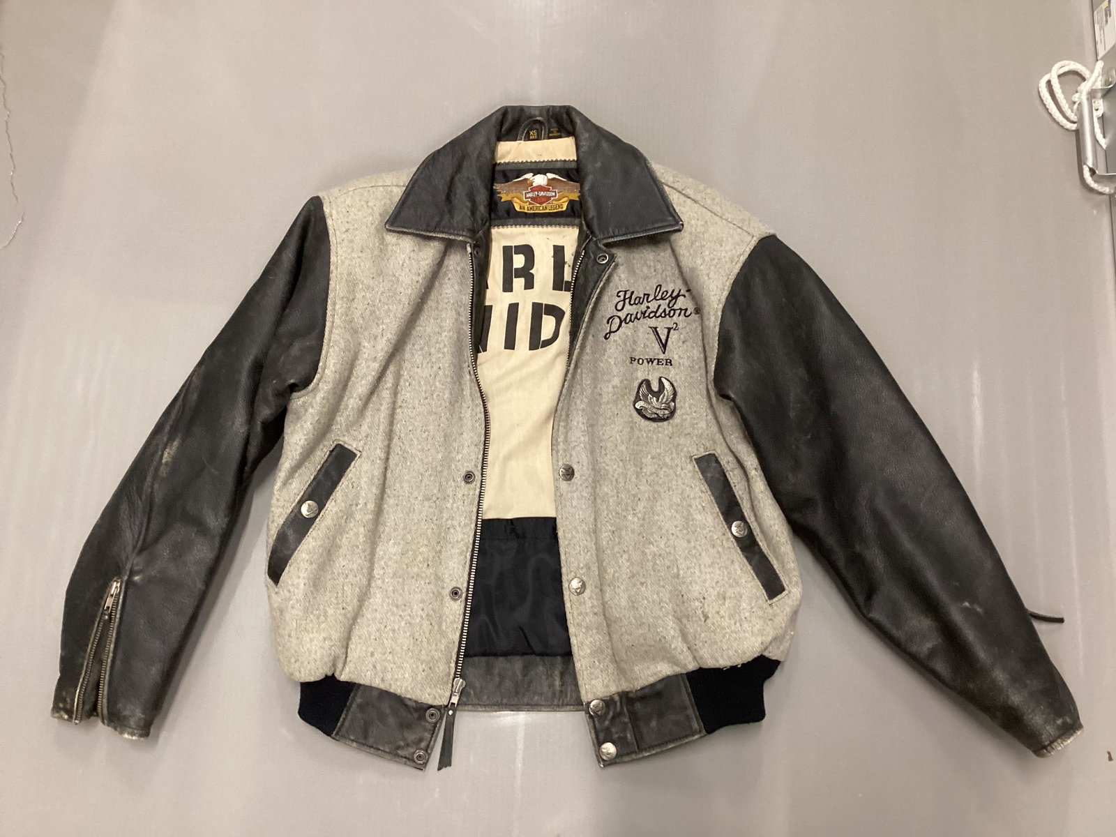 Vintage Harley Davidson Leather Sleeves Jacket (1 of 2)