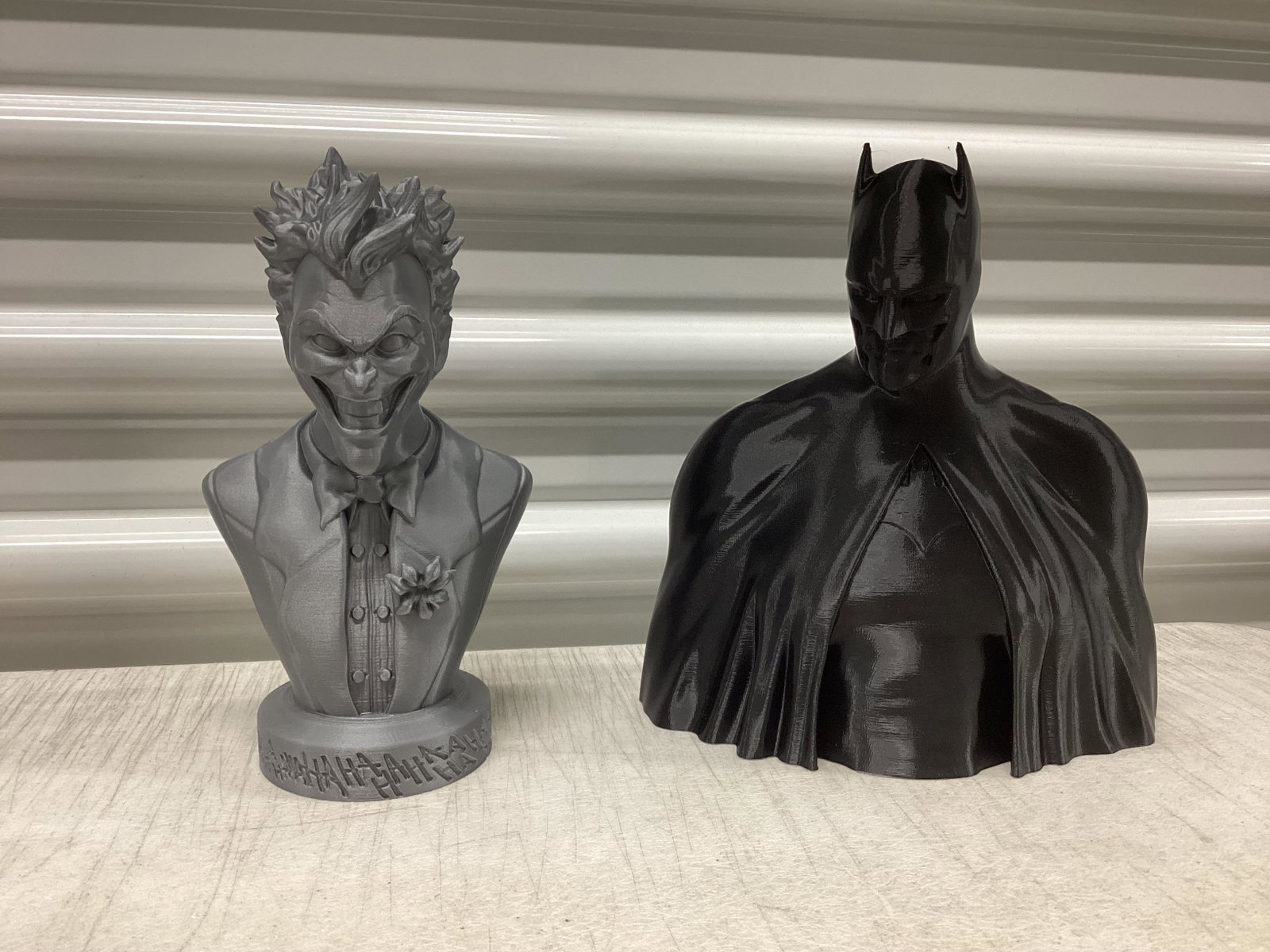 Batman and The Joker Busts: 3D Printed Larger 7.25"