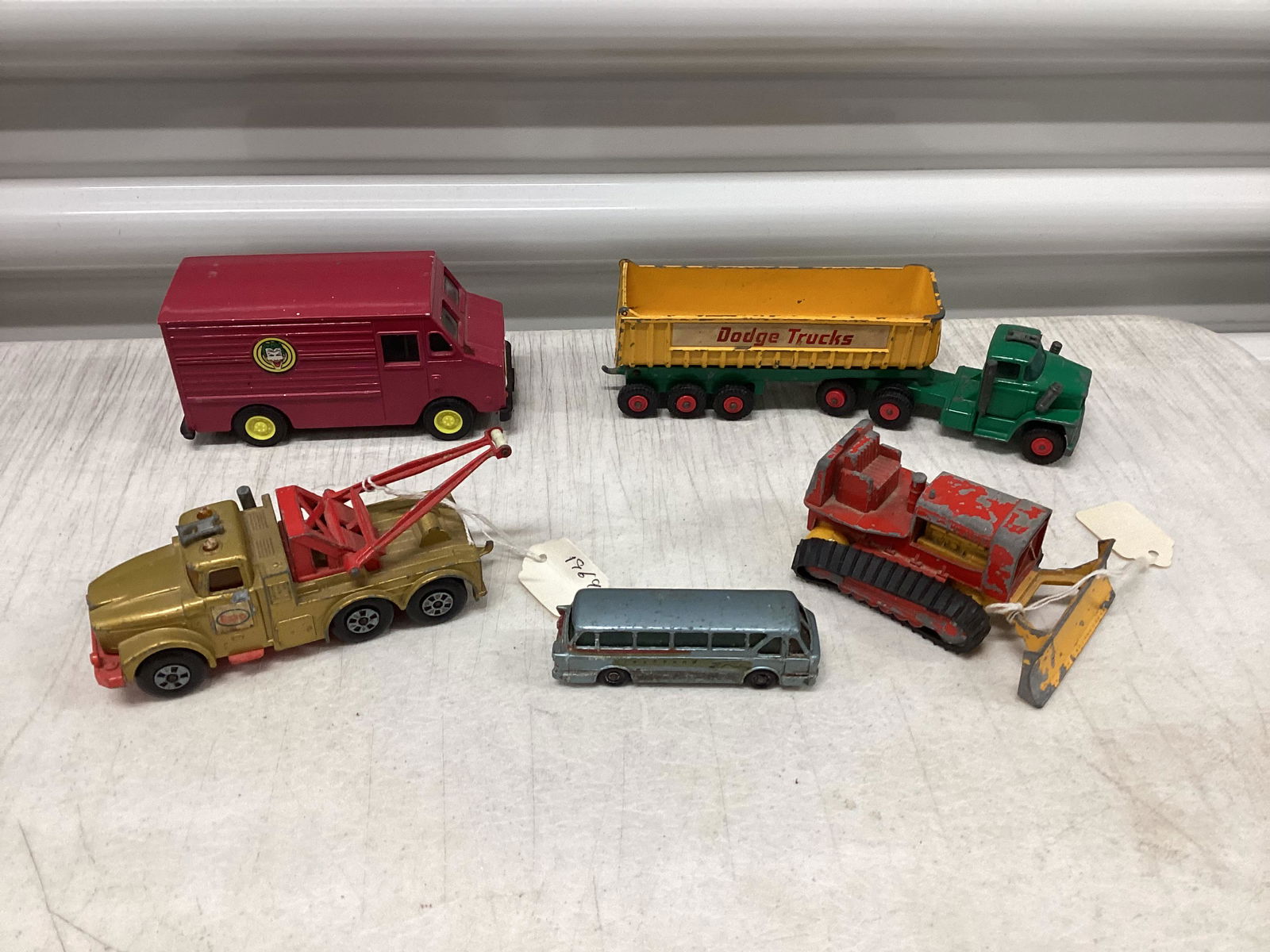 Lesney Matchbox Vehicles & Ertl DC Joker Truck: Lot of Vintage Die Cast