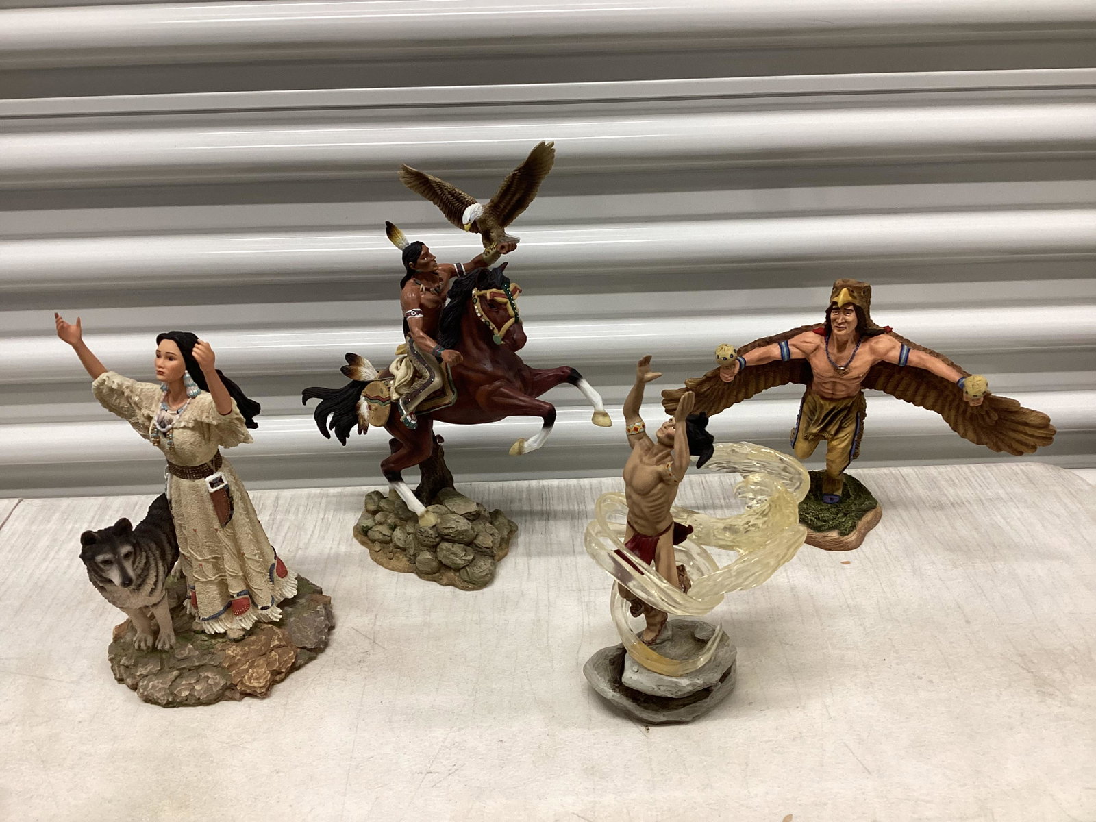 Hamilton Collection Native American Statues: Tallest 12.25"