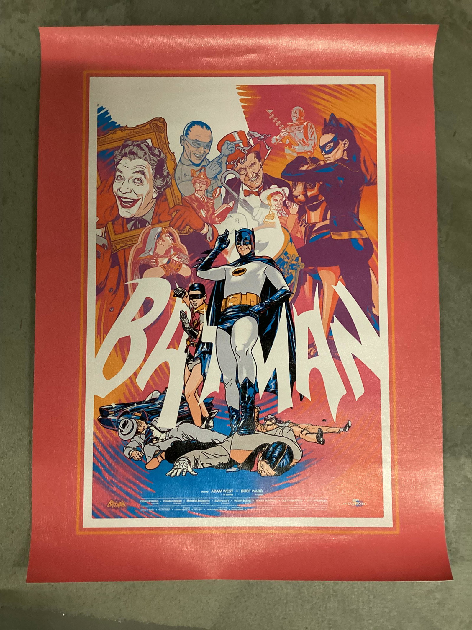 Batman Print on Canvas: 21.75"x16"