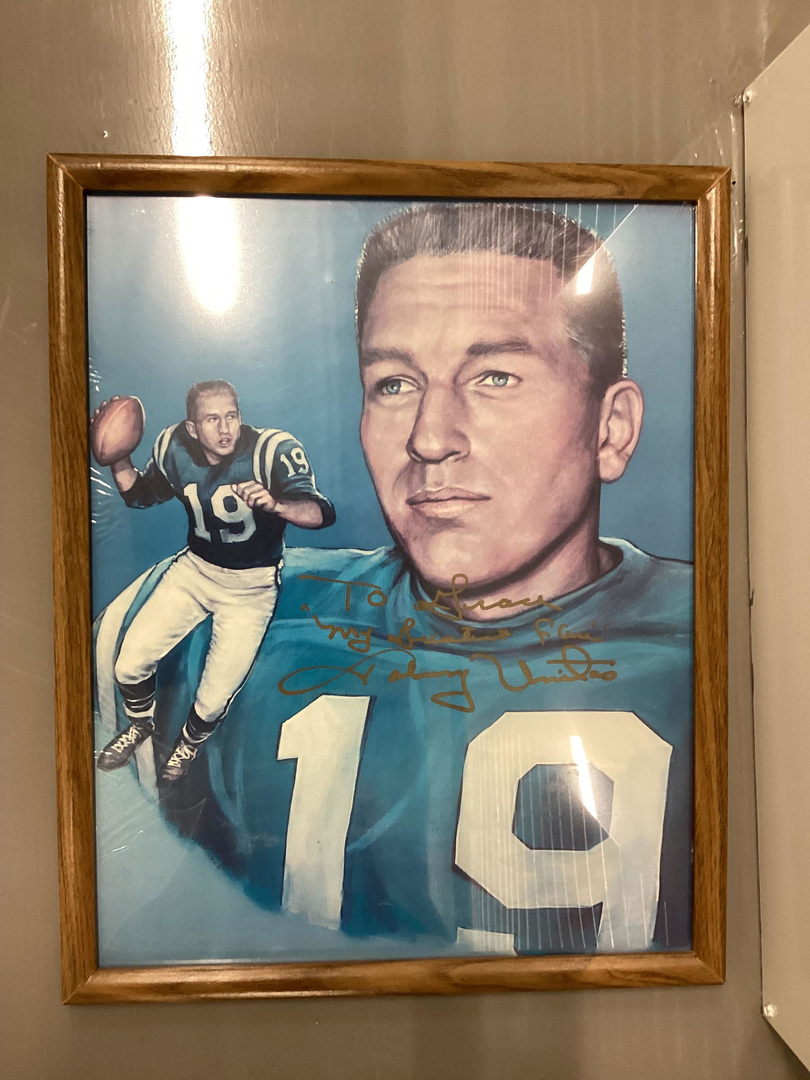 Johnny Unitas Signed Poster (1 of 1)