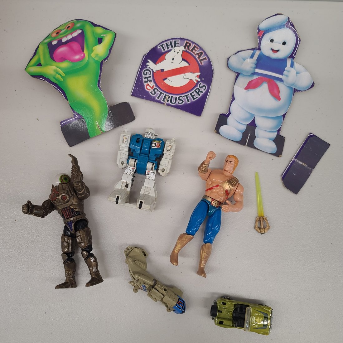 Vintage Transformer, He-Man, and More toys: played with condition.