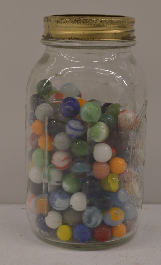 Jar of Vintage Marbles: Jar of Vintage Marbles