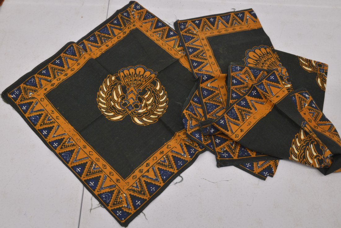 Batik Tablecloth or Wall art with 6 matching Tablecloths: 7x4 feet