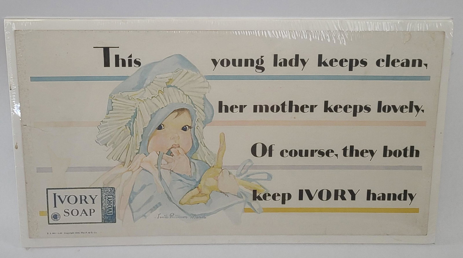 1930s Lithograph Ivory Soap Trolley Advertising Sign Lucile Patterson Marsh Artist (1 of 4)