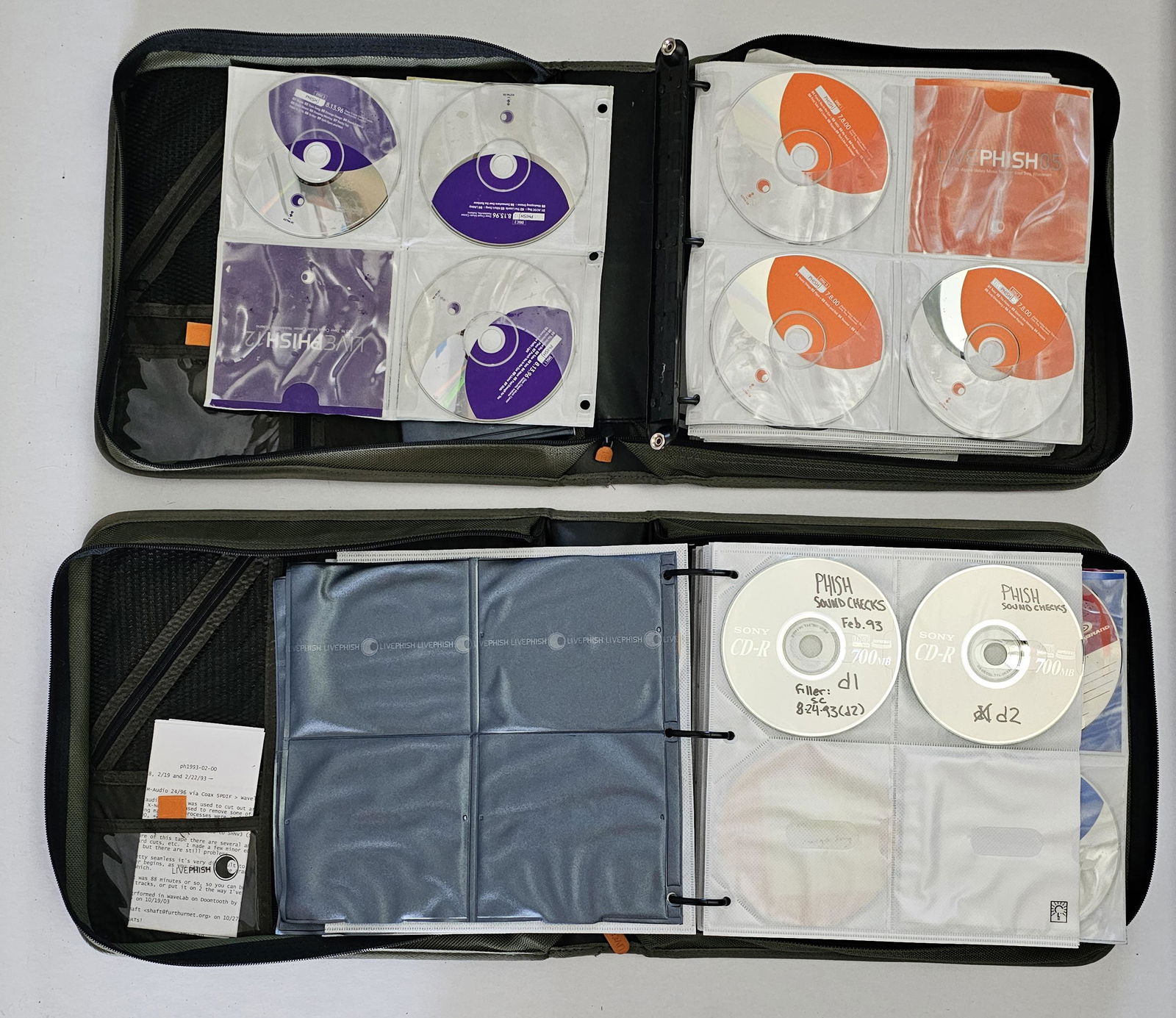 2  Live Phish Travel cases Filled with Phish CDs (1 of 3)