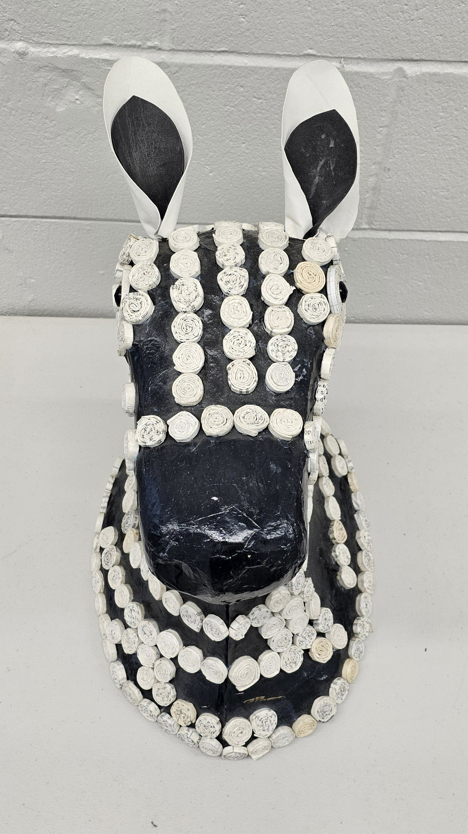 OOAK Artist Made Zebra Head Bust Mixed Media (1 of 4)