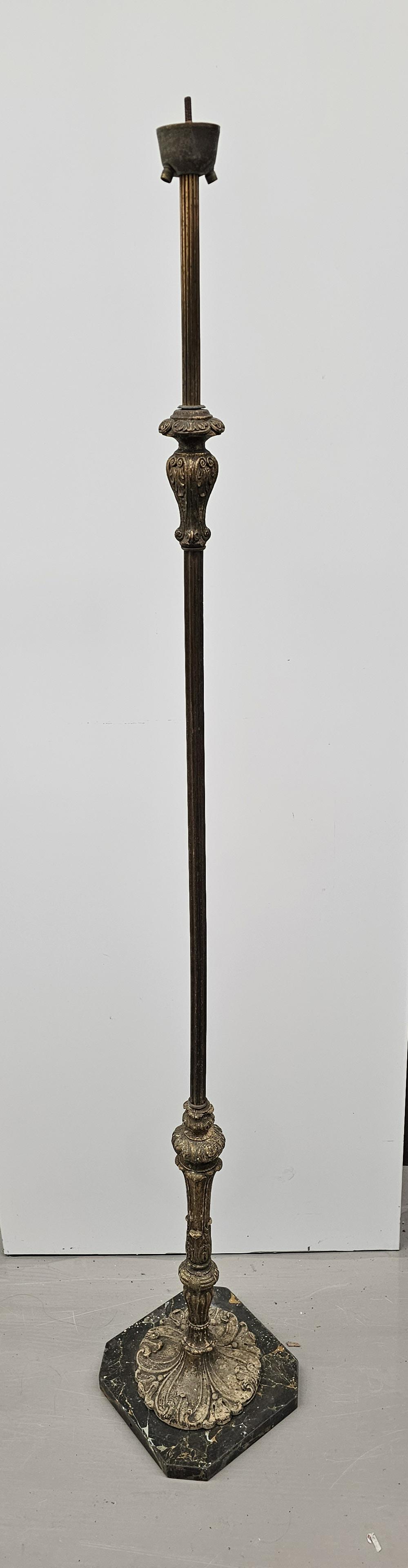 Antique  Metal Stand on Marble (1 of 3)