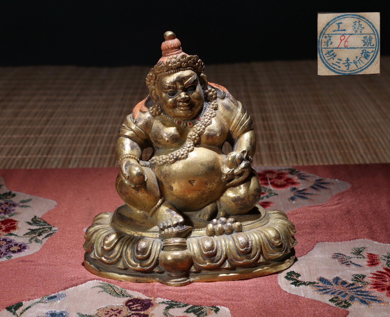 TIBETAN GILT BRONZE SEATED MAITREYA BUDDHA (1 of 5)