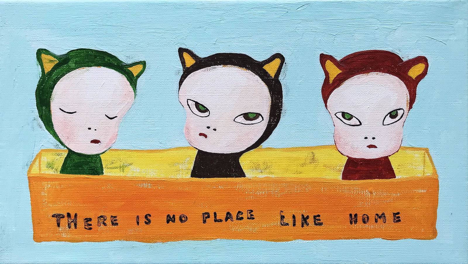 OIL PAINTING ON CANVAS SIGNED BY YOSHIMOTO NARA (1 of 4)