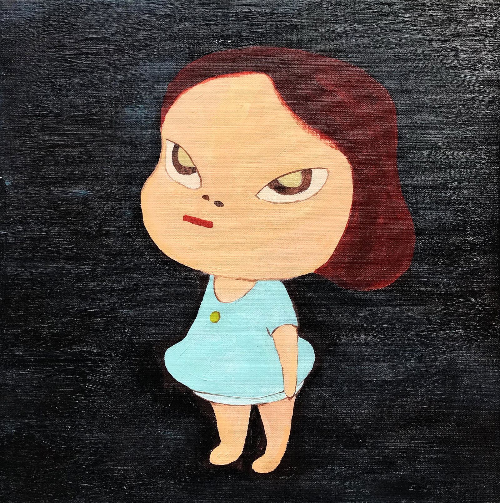 OIL PAINTING ON CANVAS SIGNED BY YOSHIMOTO NARA (1 of 5)