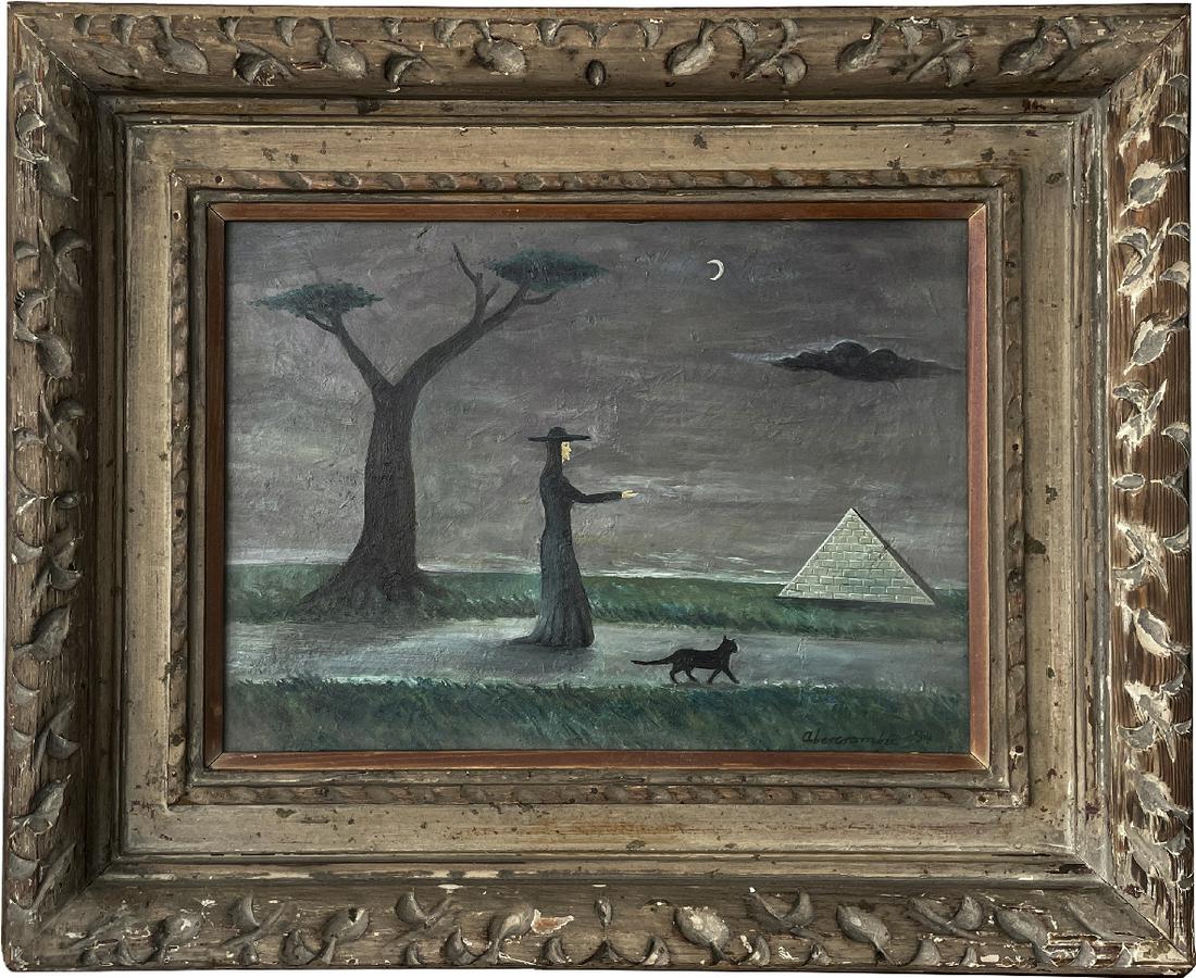 GERTRUDE ABERCROMBIE 1909-1977 OIL PAINTING ON MASONITE (1 of 4)