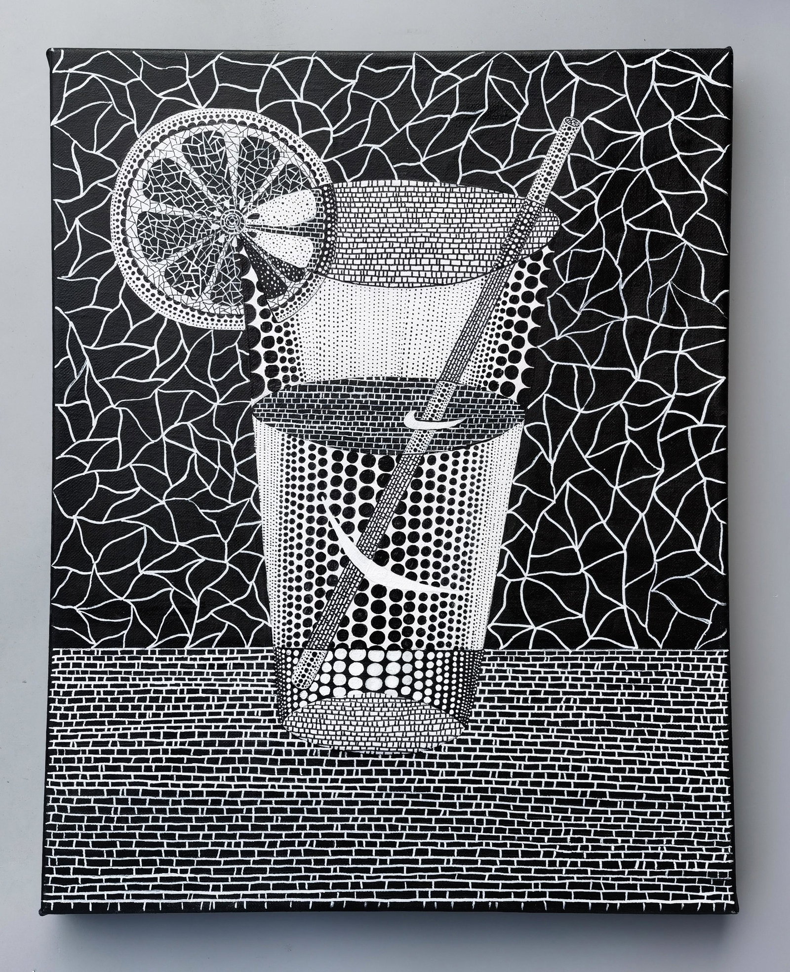 YOYAI KUSAMA JAPANESE OIL PAINTING ON CANVAS: YOYAI KUSAMA JAPANESE OIL PAINTING ON CANVAS. Image size 50cm by 40cm. USA demostic shipping cost 50USD and International shipping cost 150 USD.