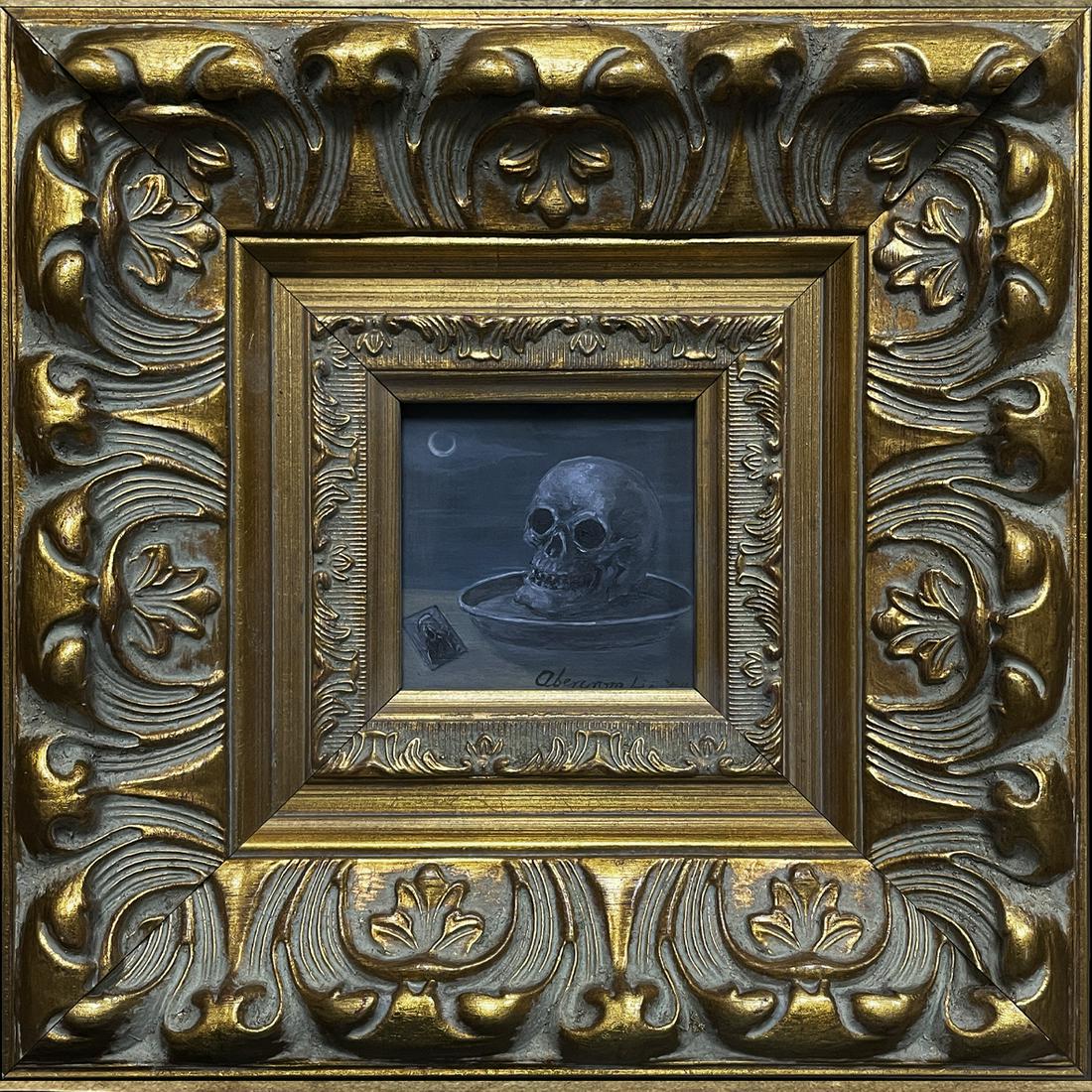 GERTRUDE ABERCROMBIE 1909-1977 OIL PAINTING ON MASONITE: GERTRUDE ABERCROMBIE 1909-1977 OIL PAINTING ON MASONITE. Image size 8cm by 8cm. USA demostic shipping cost 30USD and International shipping cost 100 USD.