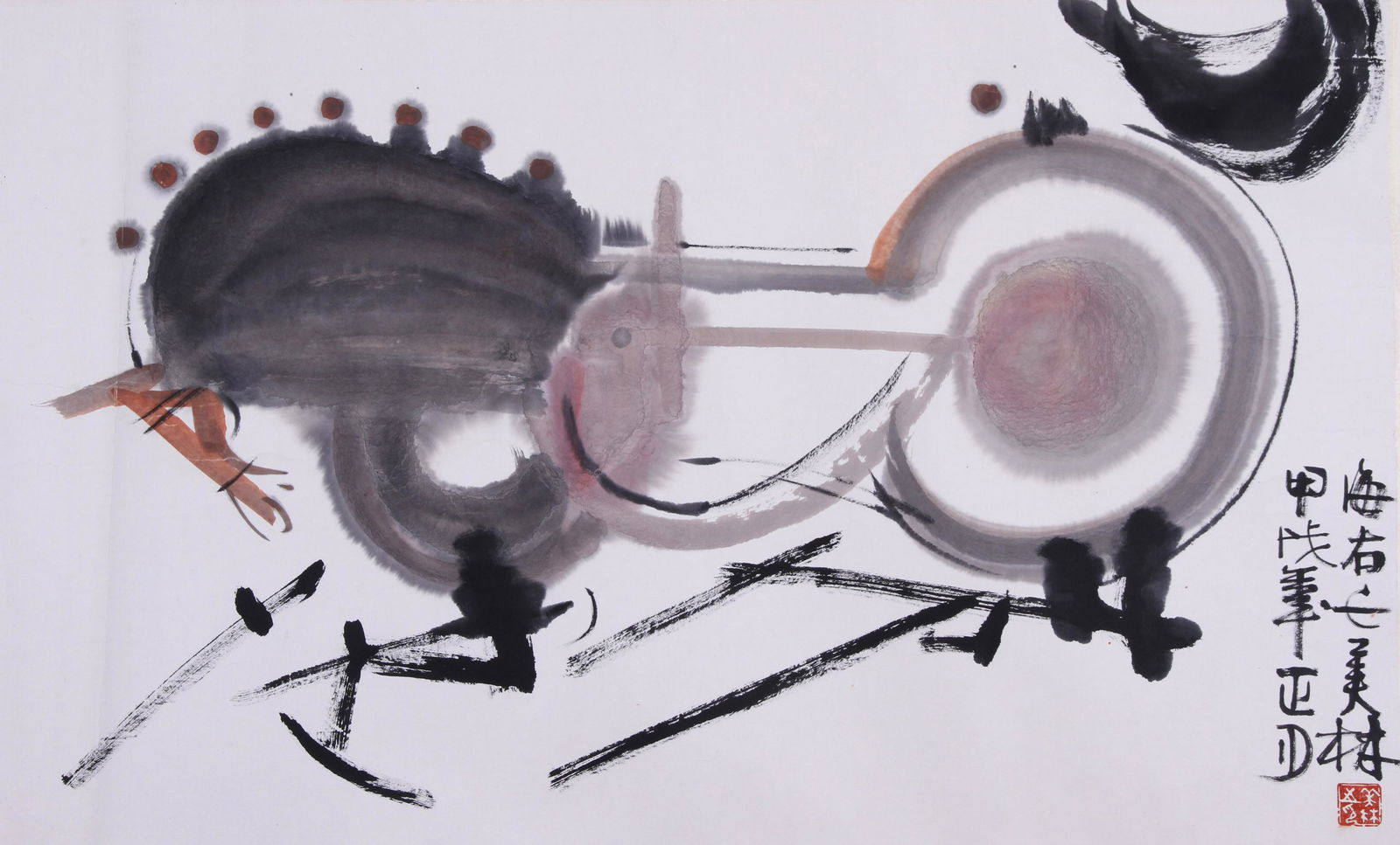 CHINESE SCROLL PAINTING OF HORSE SIGNED BY HAN MEILIN: CHINESE SCROLL PAINTING OF HORSE SIGNED BY HAN MEILIN. Image only size 50 by 81cm. We provide in-house packing and shpping service. Shipping cost will be added into invoice. USA demostic shipping cost