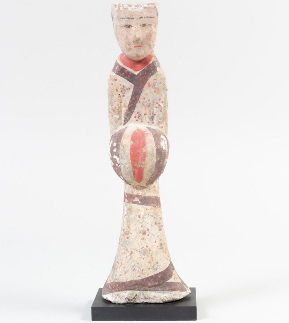 Painted Pottery Attendant, Han Dynasty, Ex JJ Lally (1 of 11)