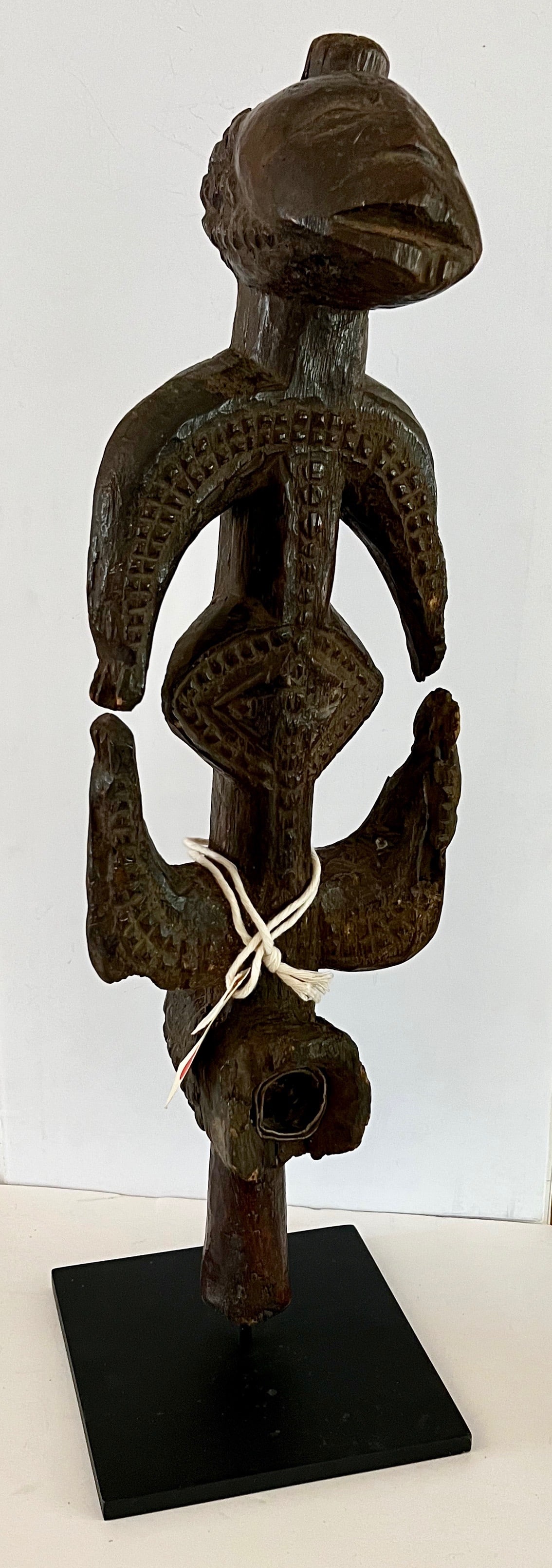 Extremely Rare Nyanga Mumbira, 19/20th Century: Nyanga Mumbira, a musical instrument used during initiation rites, which according to a 1974 article from Tribal Arts Magazine by Daniel P. Biebuyck, is extremely rare. It is from Jean-Pierre Hallet's