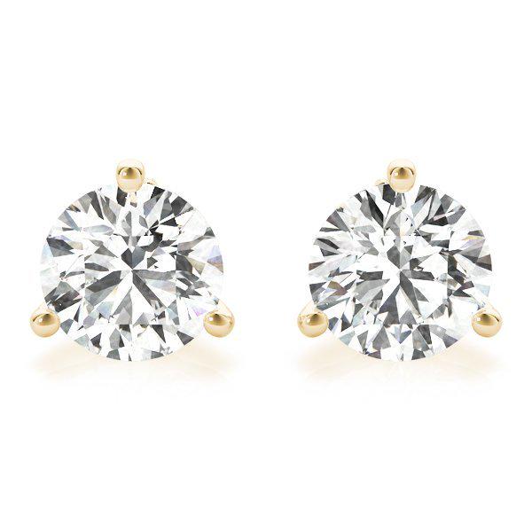 0.75 Tcw G-H/SI Natural Diamond Stud Earring 14K Yellow Gold ---with "APPRAISAL" (1 of 6)