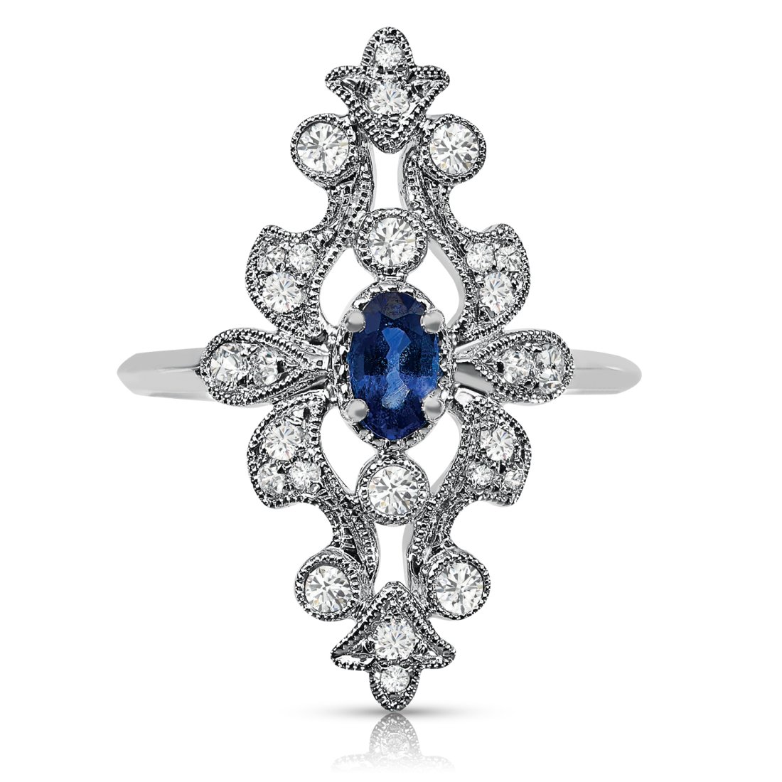 Sapphire and Diamond Fashion Ring (1 of 3)