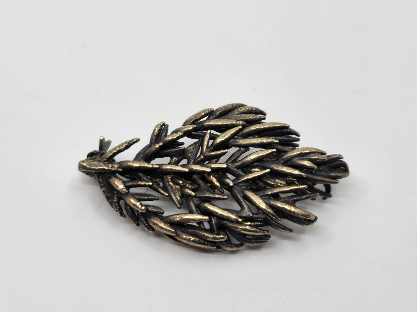 Flora Danica, Danish Modernist silver brooch (1 of 3)