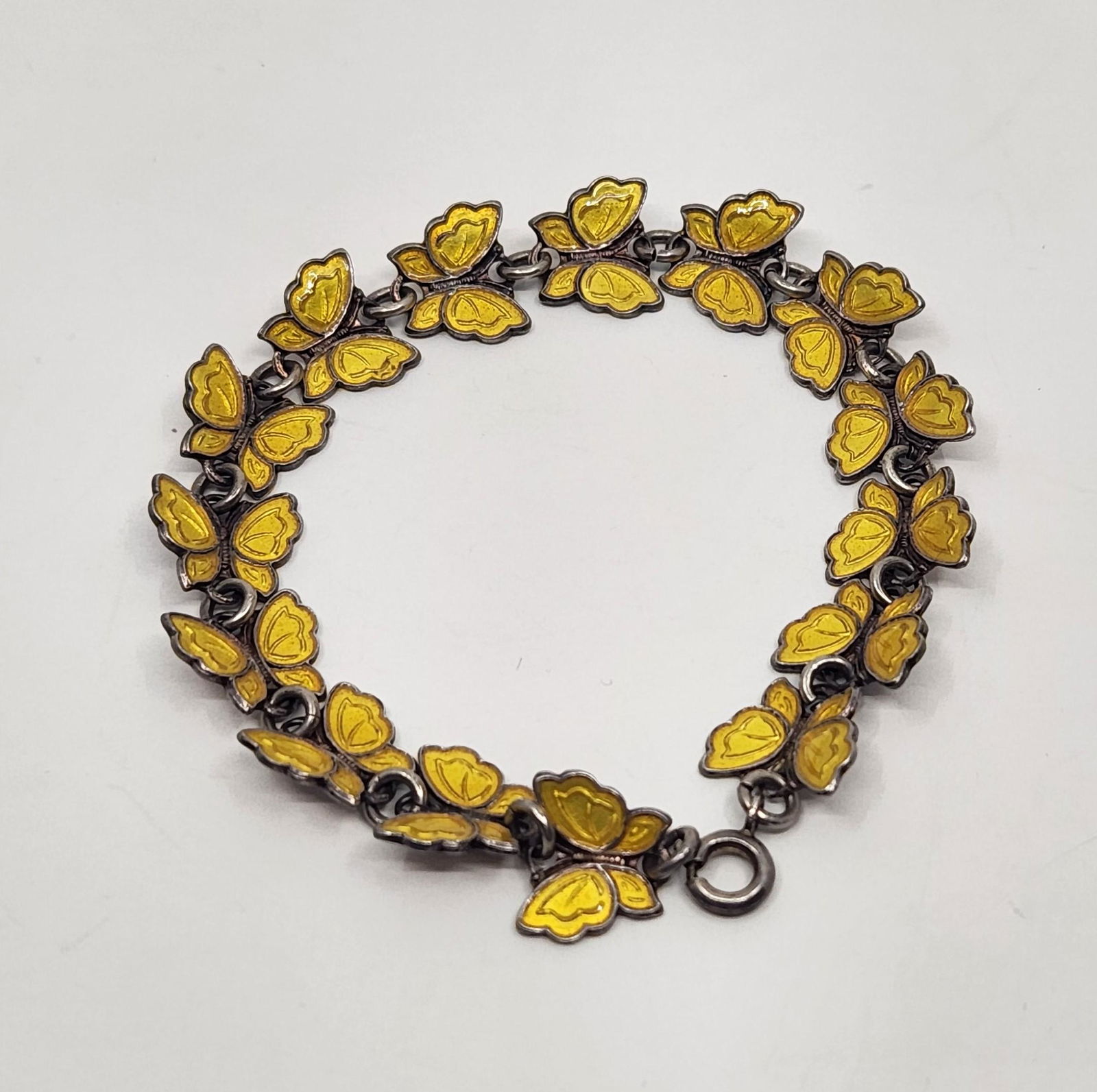 Meka Reklamegaver, Danish Sterling Silver Enameld Butterfly Bracelet (1 of 4)