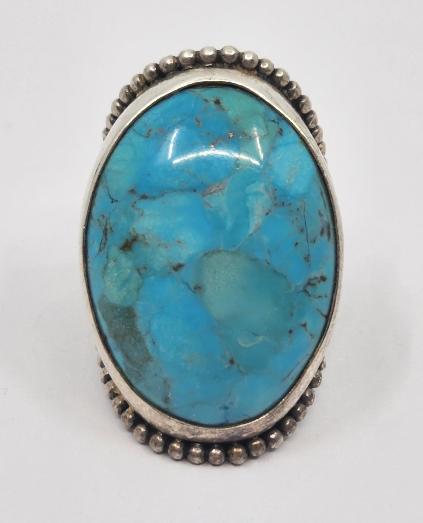 Sajen, Large Turquoise Sterling Silver Ring (1 of 7)