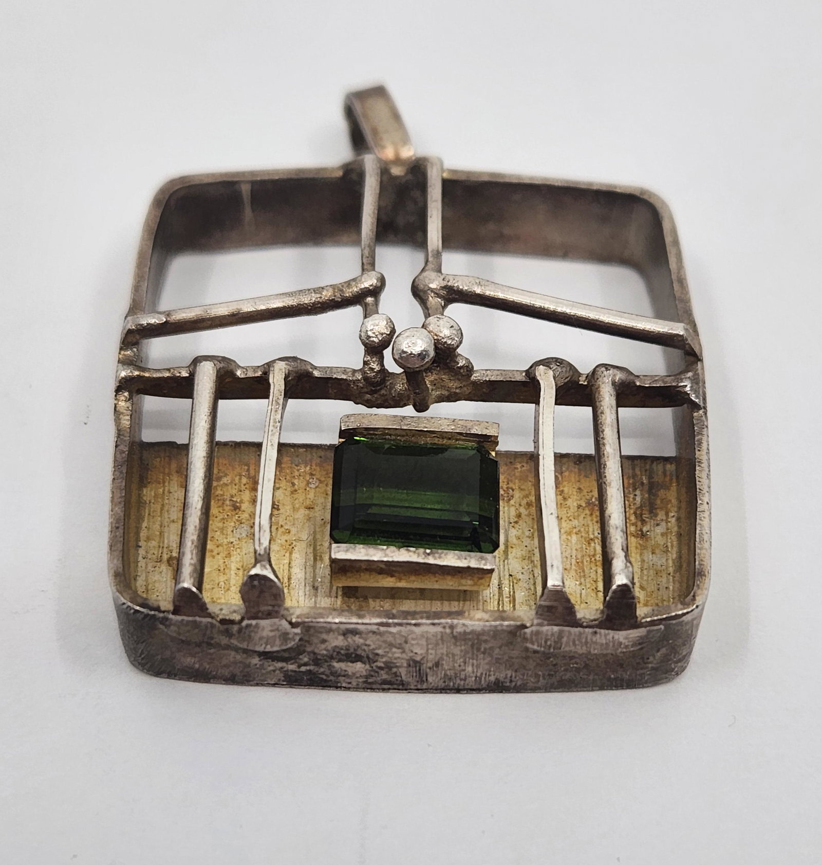 Modernist Sterling Silver Pendant Signed MA (1 of 8)