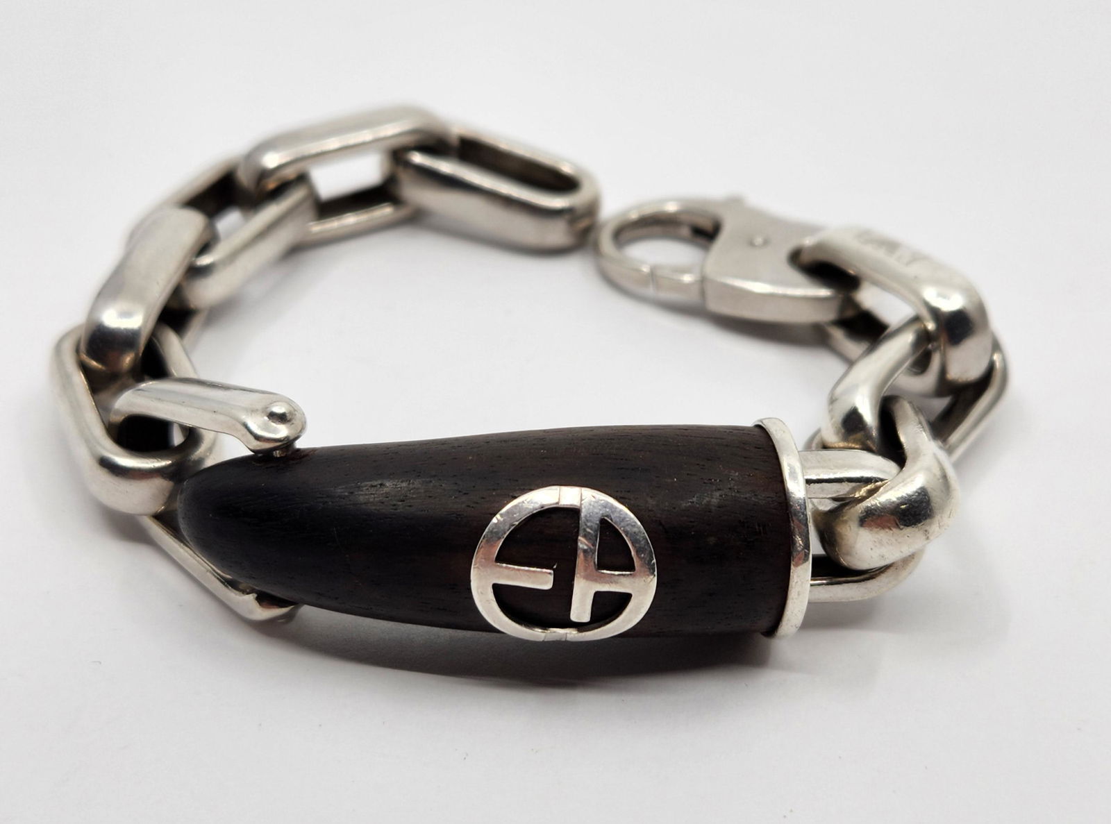 Emporio Armani, Ebony and Sterling Silver Bracelet (1 of 10)