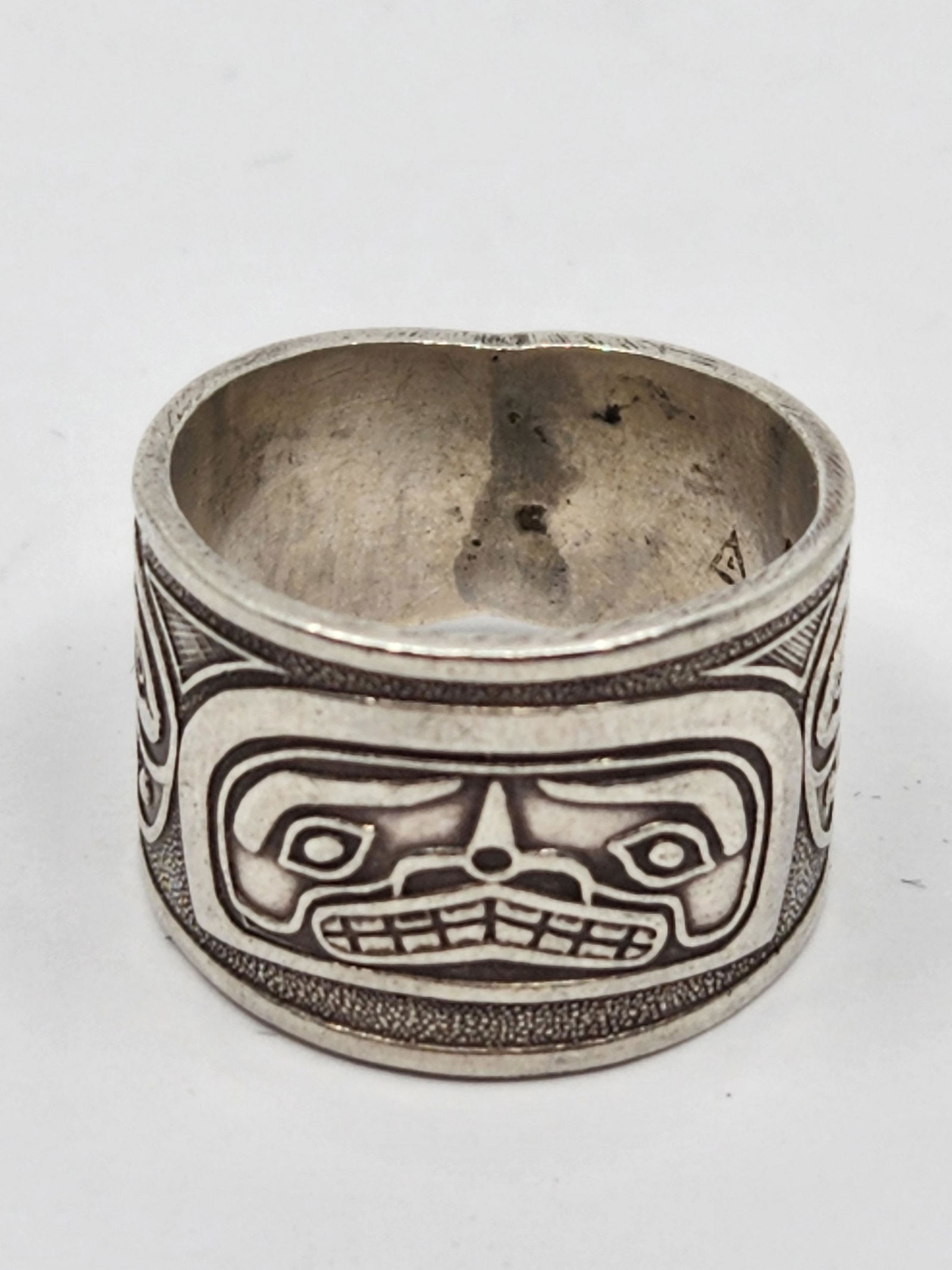 Haida, North West Coast Sterling Silver Frog and Ravens Ring (1 of 7)