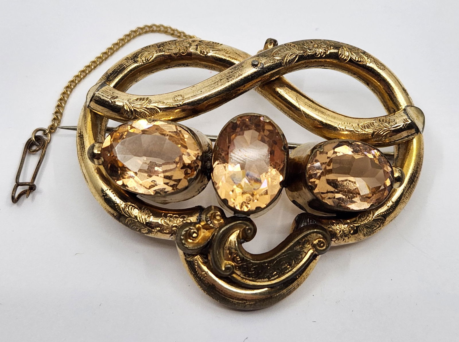 Antique, Victorian Era Gold Plated Brooch (1 of 8)