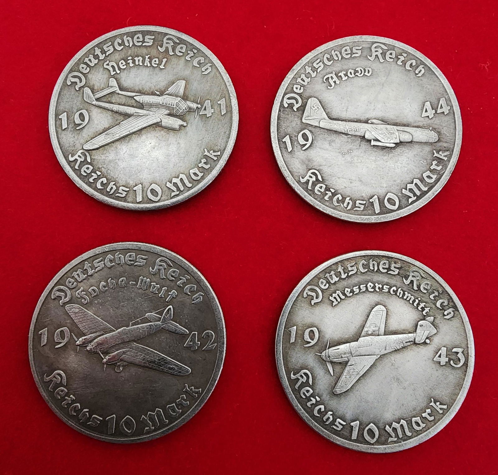 Set of 4 Fantasy German Coin, 1941-42-43-44 (1 of 2)