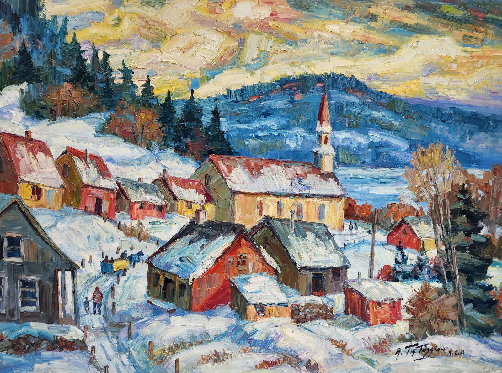 Tatossian, Armand (1951-2012) Village Quebecois (1 of 3)