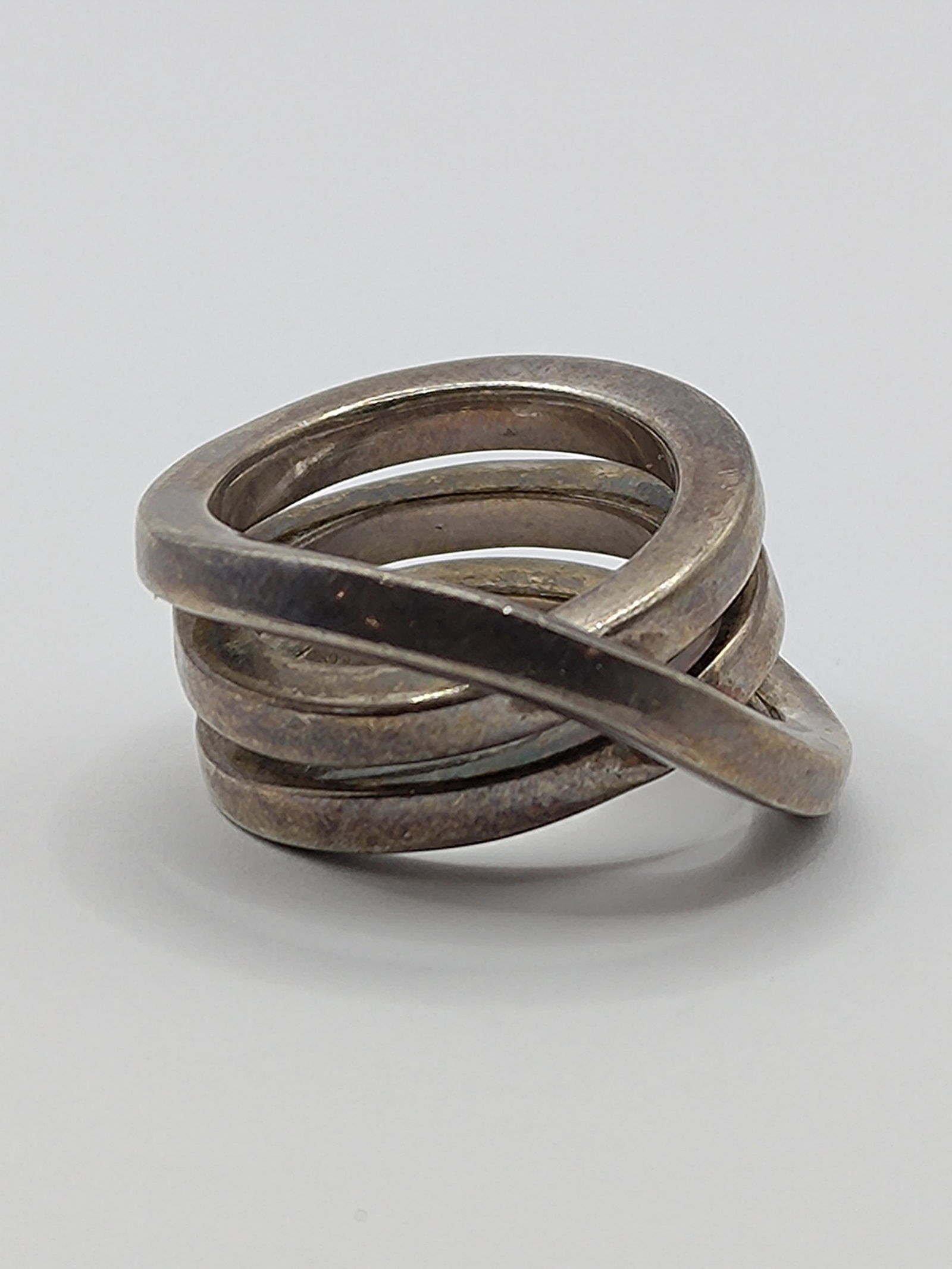 Birks, Modernist Sterling Silver Ring signed ESTY (1 of 6)