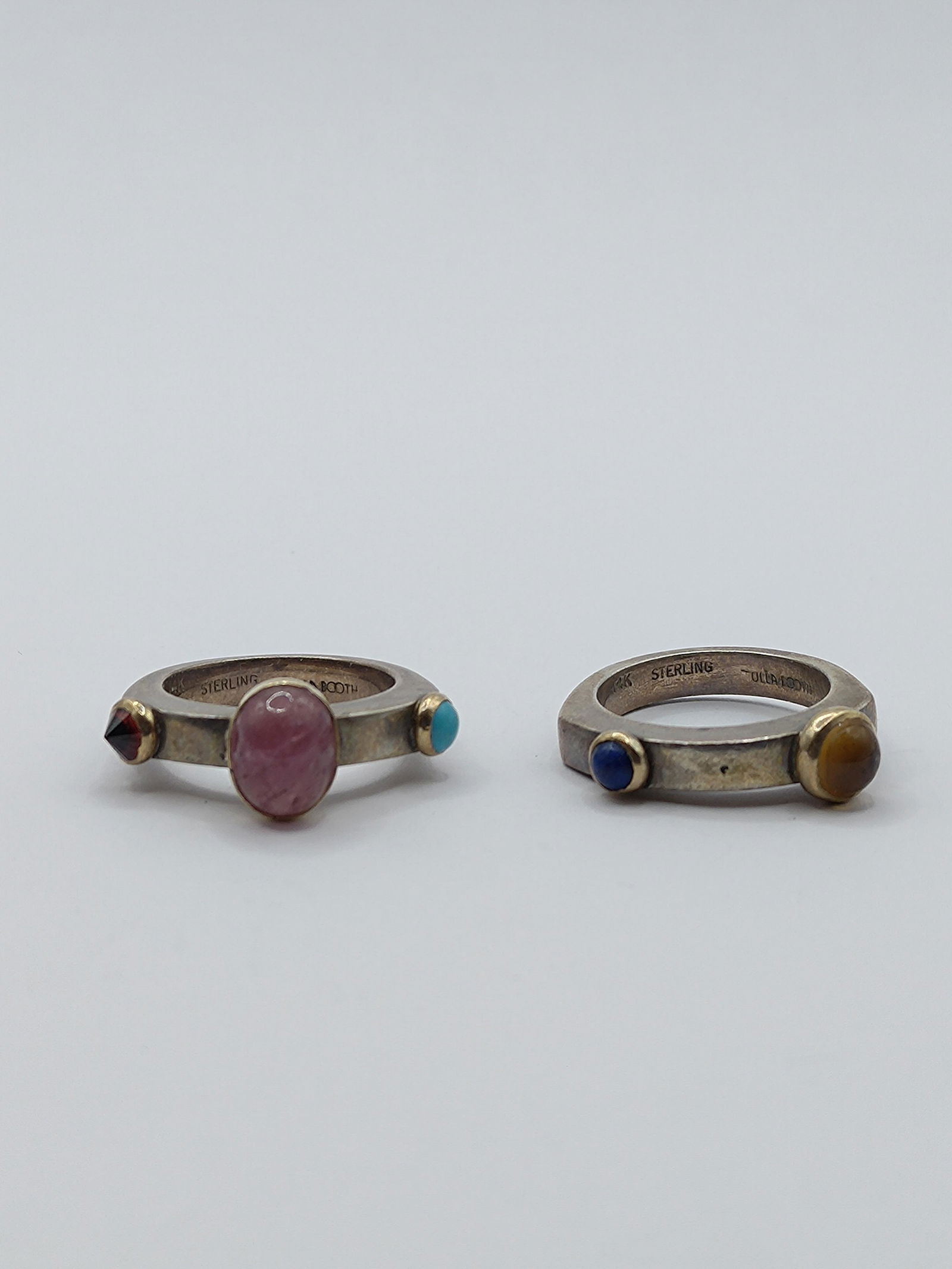 Tulla Booth, Sterling Silver and 14KT Gold 2 Ring Set (1 of 14)