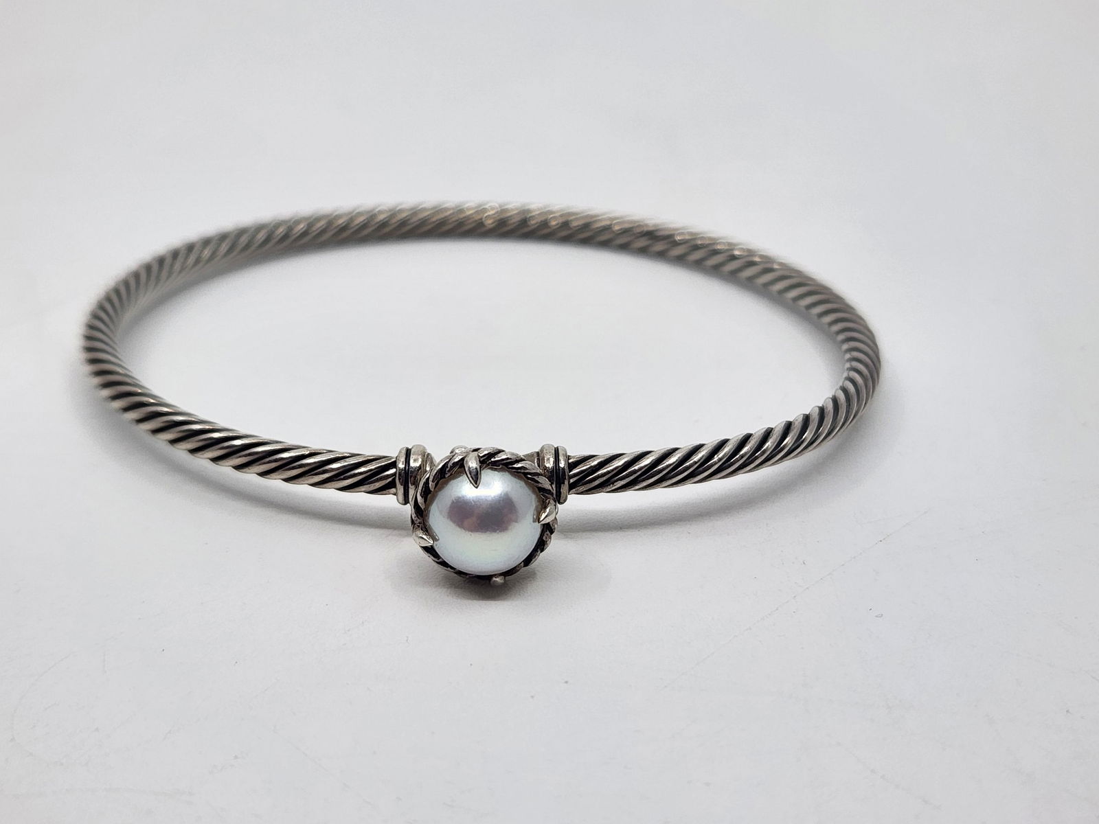 David Yurman, Sterling Silver Pearl Bracelet (1 of 8)