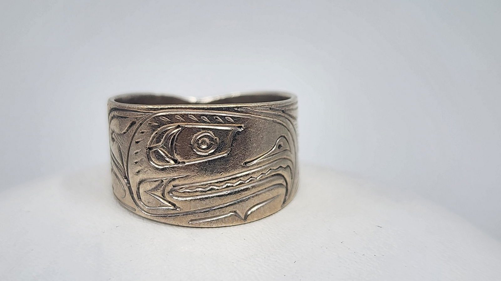 Haida, North West Coast Sterling Silver Eagle Ring Signed N (1 of 6)