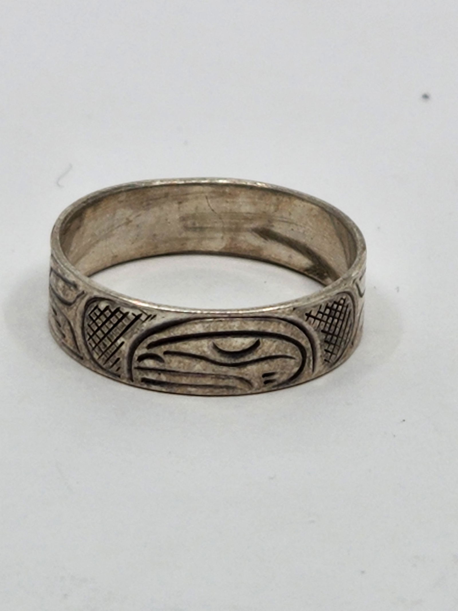 John Lancaster, Haida, North West Coast, Sterling silver ring (1 of 5)