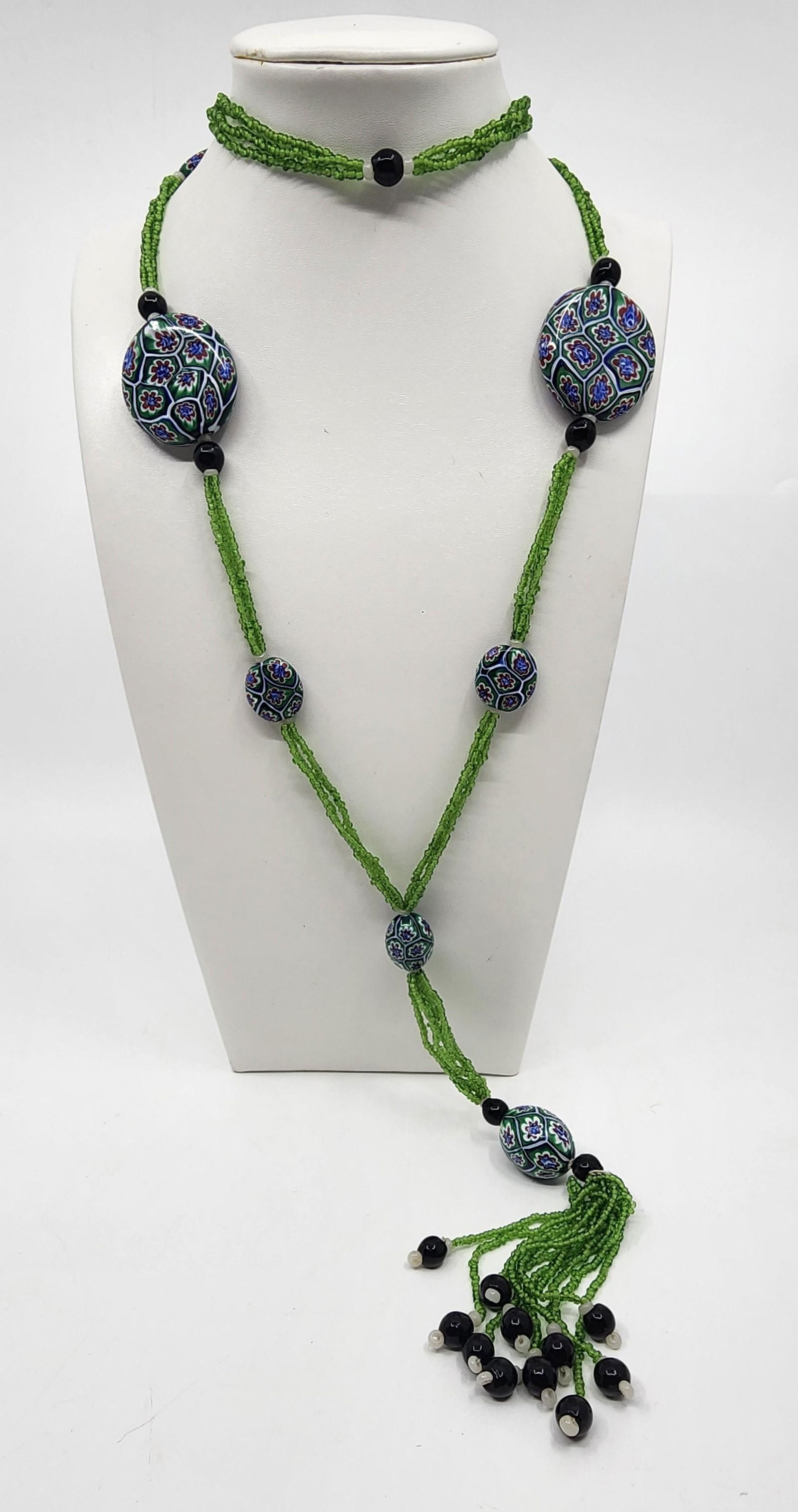 Murano Millefiori Blown Glass Necklace (1 of 3)