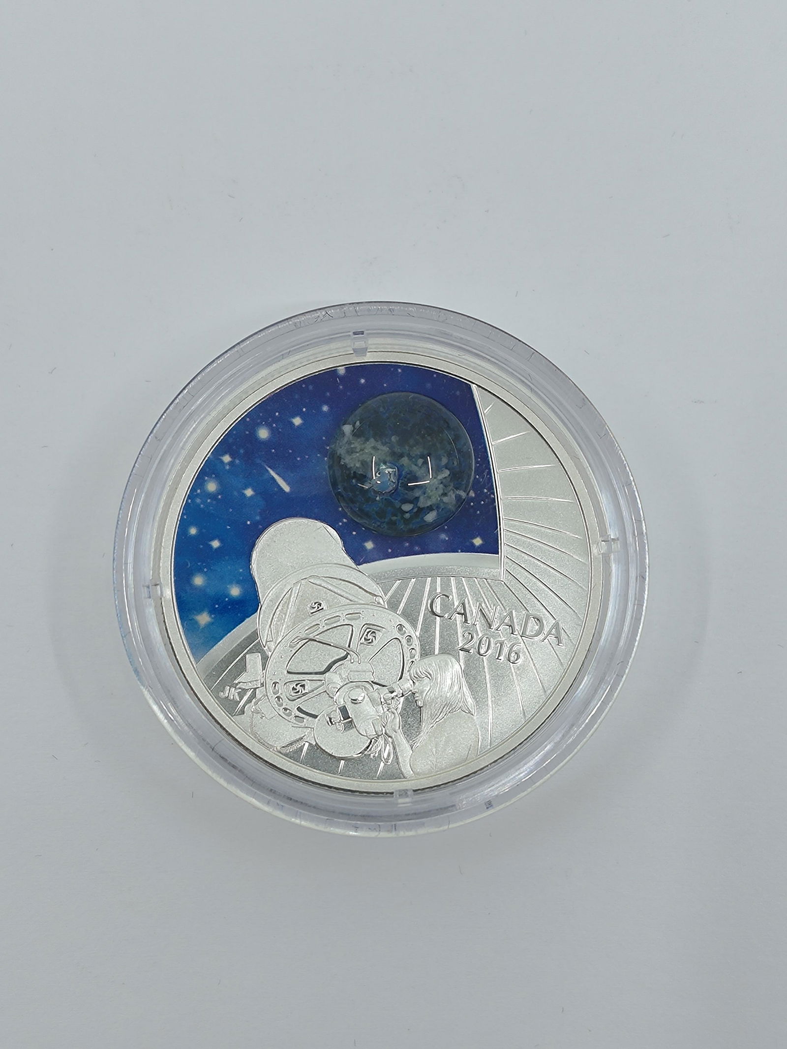 2016 20$ Fine Silver Coin The Universe Glow-in-the-Dark Glass With Opal (1 of 4)