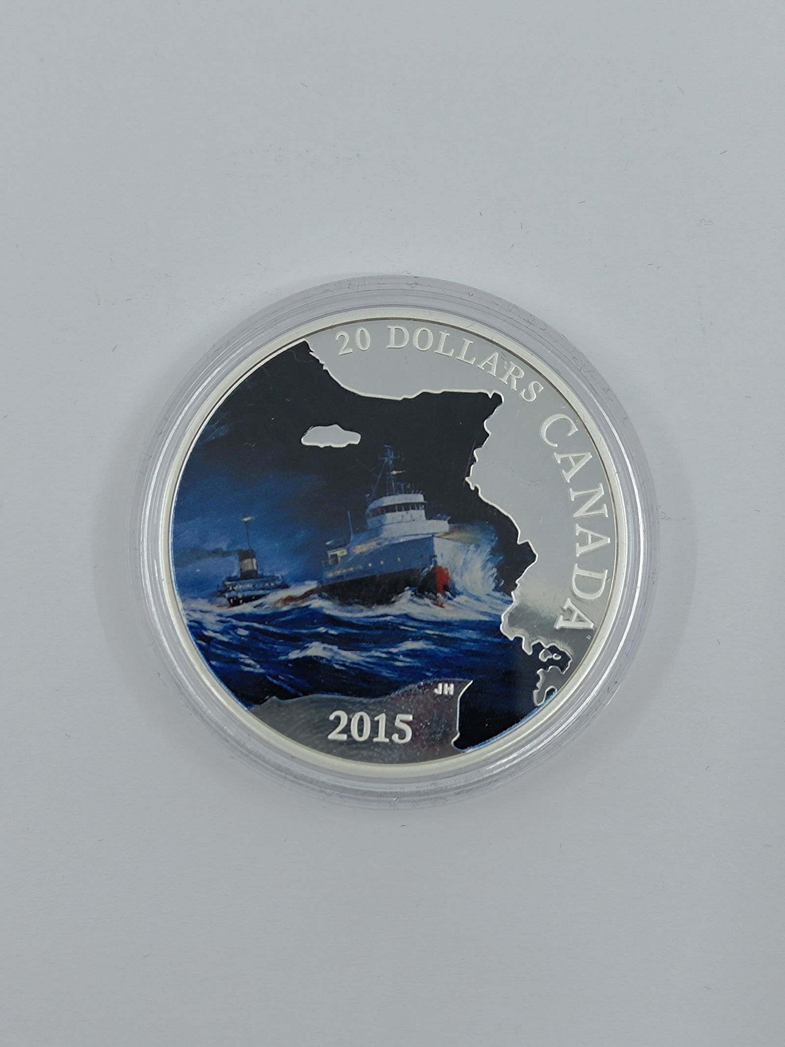 2015 20$ Fine Silver Coin Lost Shipd in Canadian Waters S.S Edmund Fitzgerald (1 of 4)