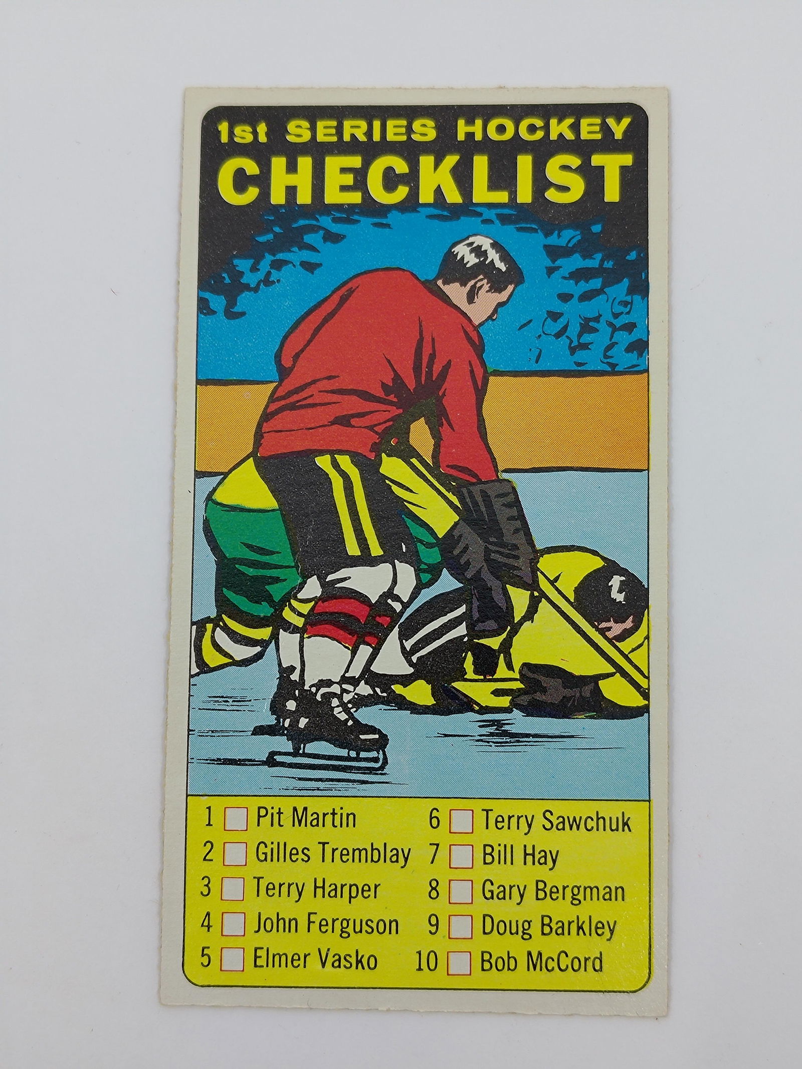 1964-65 Topps "Tall Boys" 1st Series Hockey Checklist # 54, Uncheck, ungraded (1 of 2)
