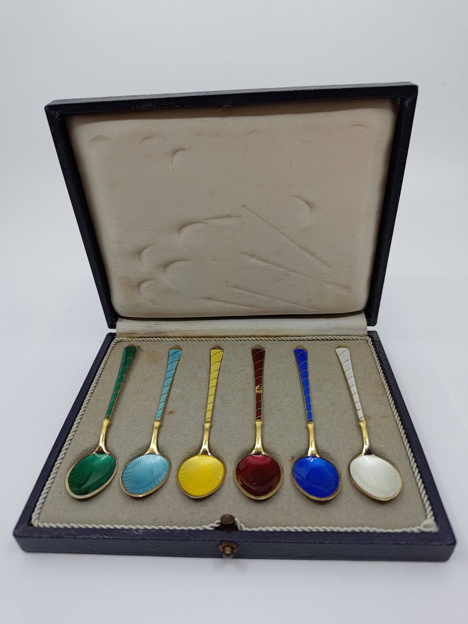 Egon Lauridsen, Danish Sterling Silver Enamalled Spoons (1 of 5)