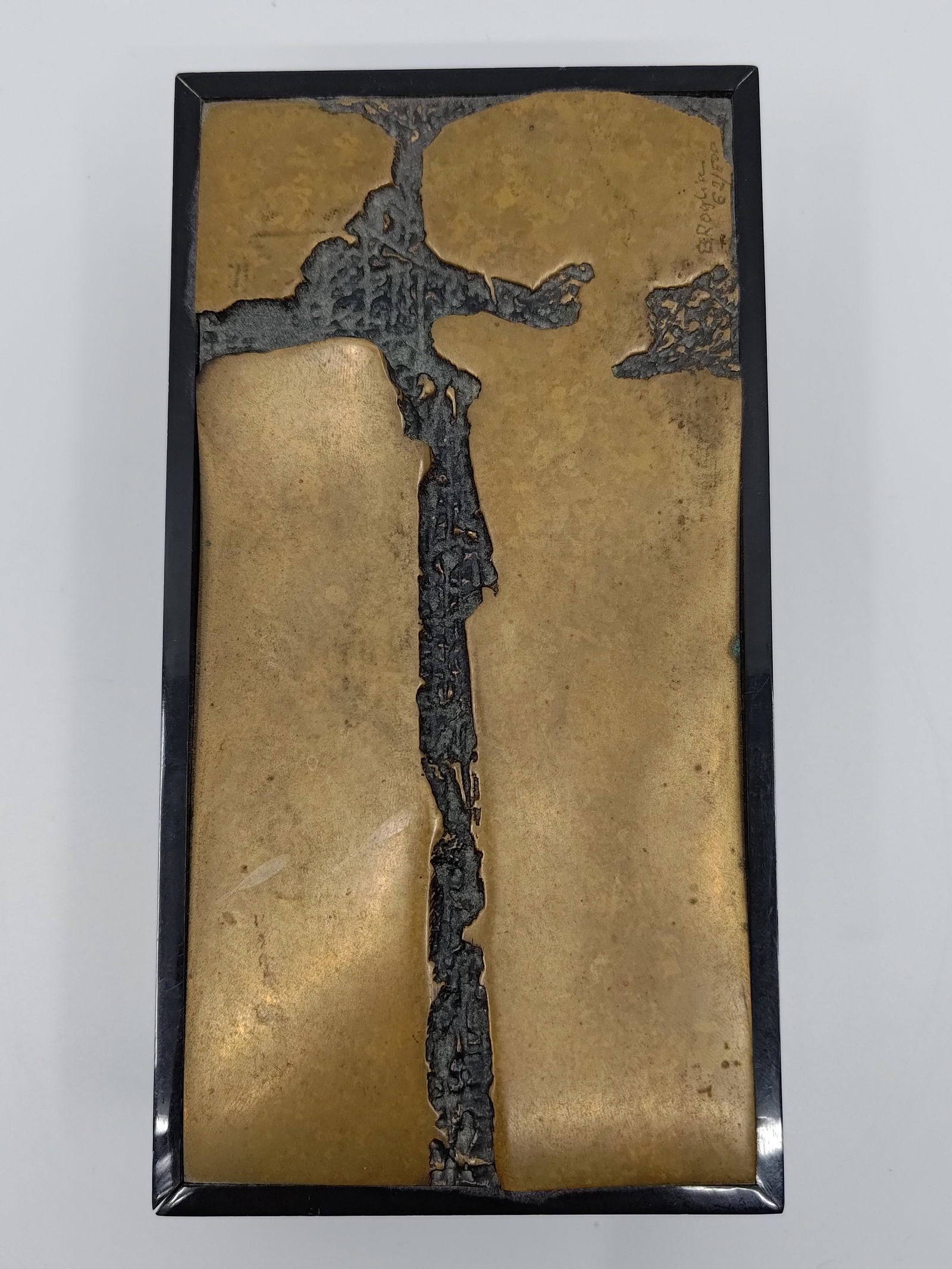 Broglia, Enrique (1942-2013) Abstract Bronze Box Sculpture (1 of 5)