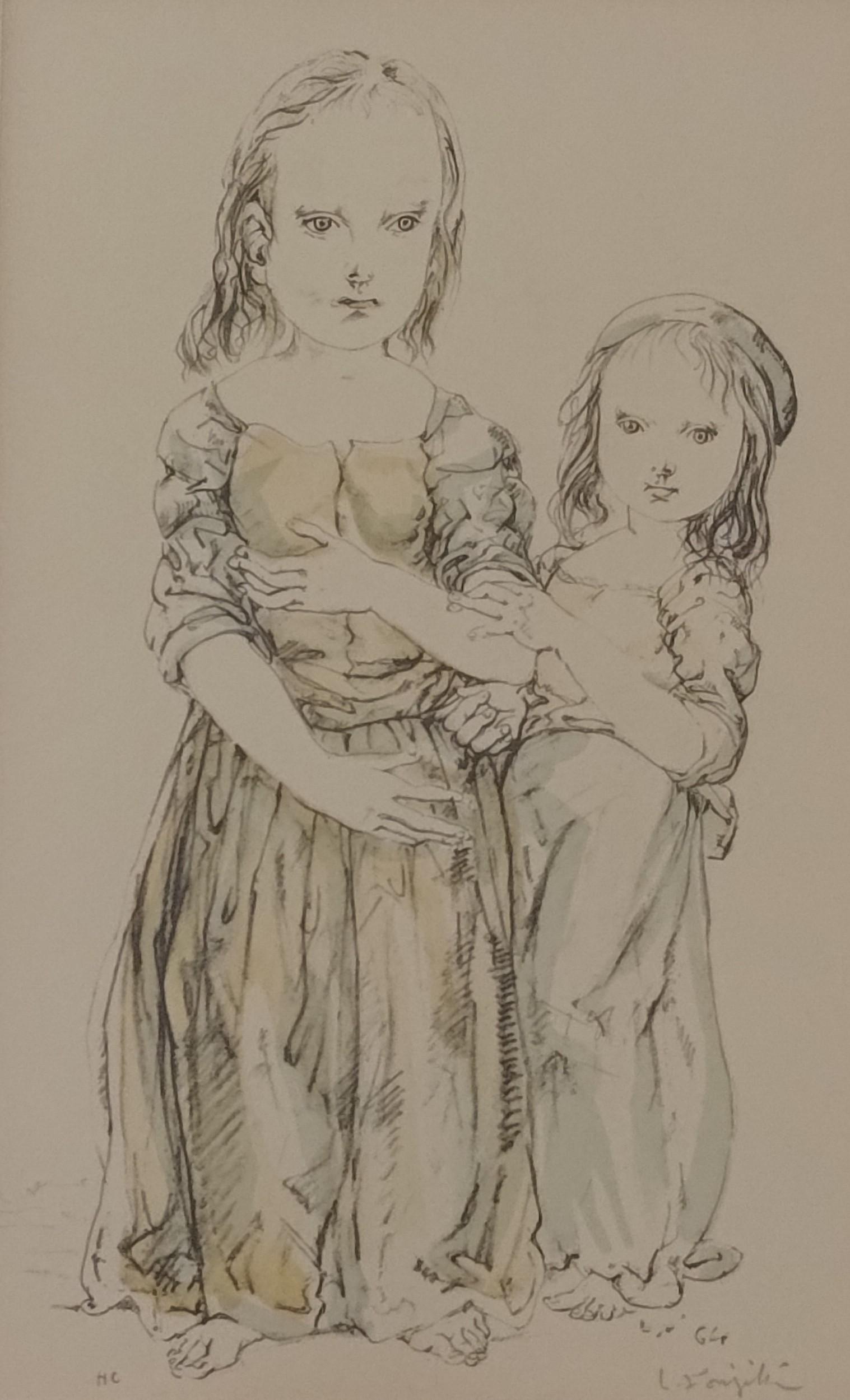 Foujita, Leonard Tsuguharu (18861968) Two Girls (1964) Auction