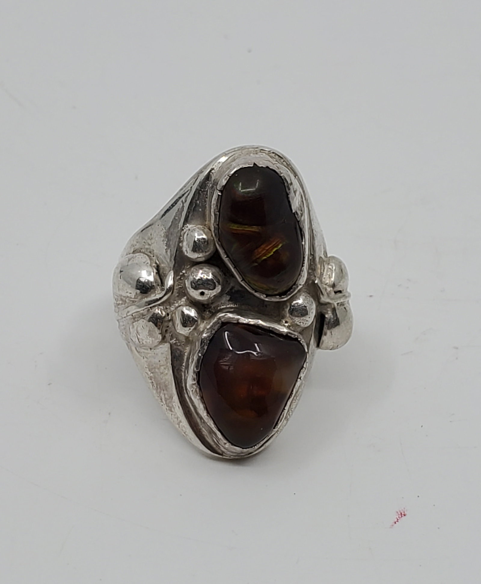 Large Navajo Sterling Silver Fire Opal Ring (1 of 7)