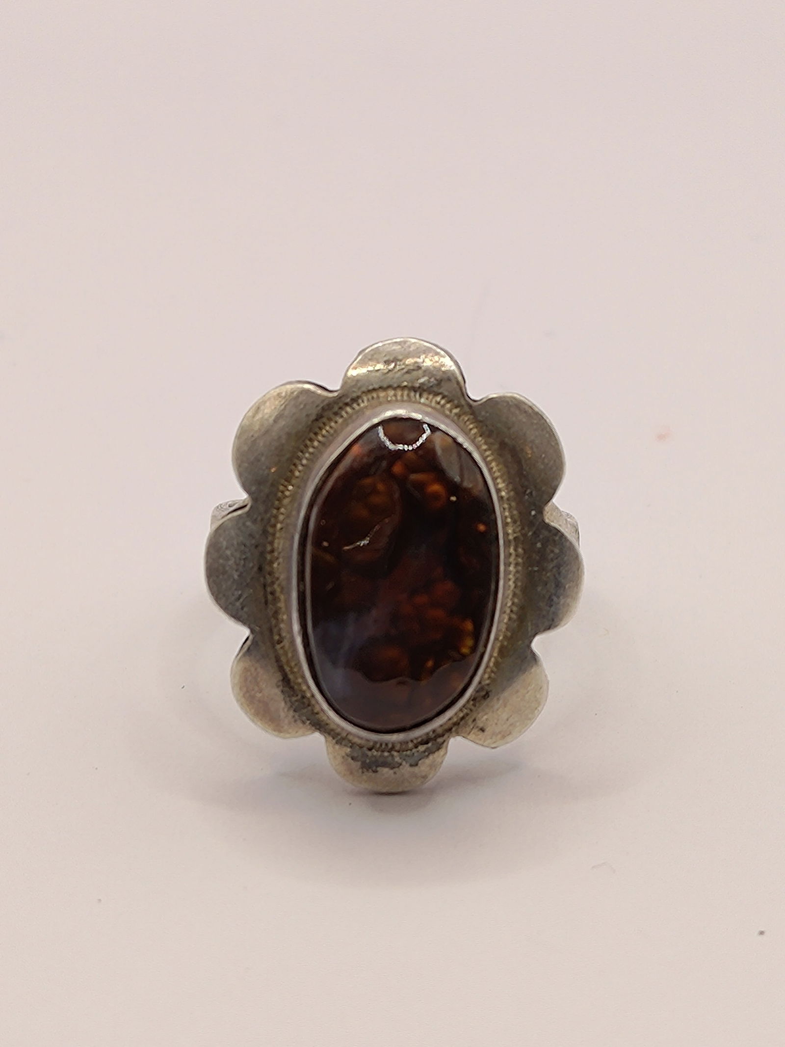 Vintage Sterling Silver Fire Opal Ring (1 of 9)